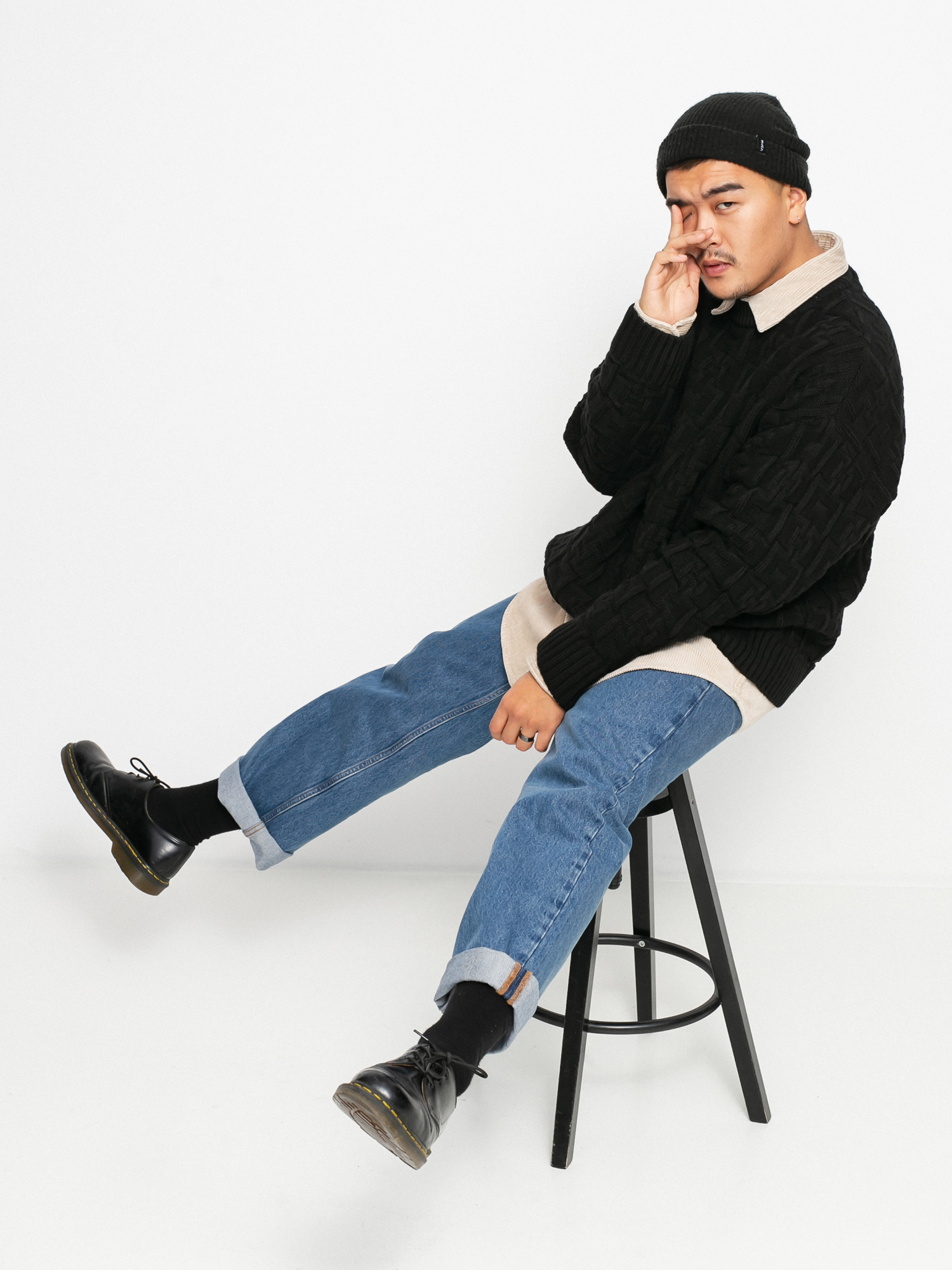 Sweter Polar Skate Square (black)