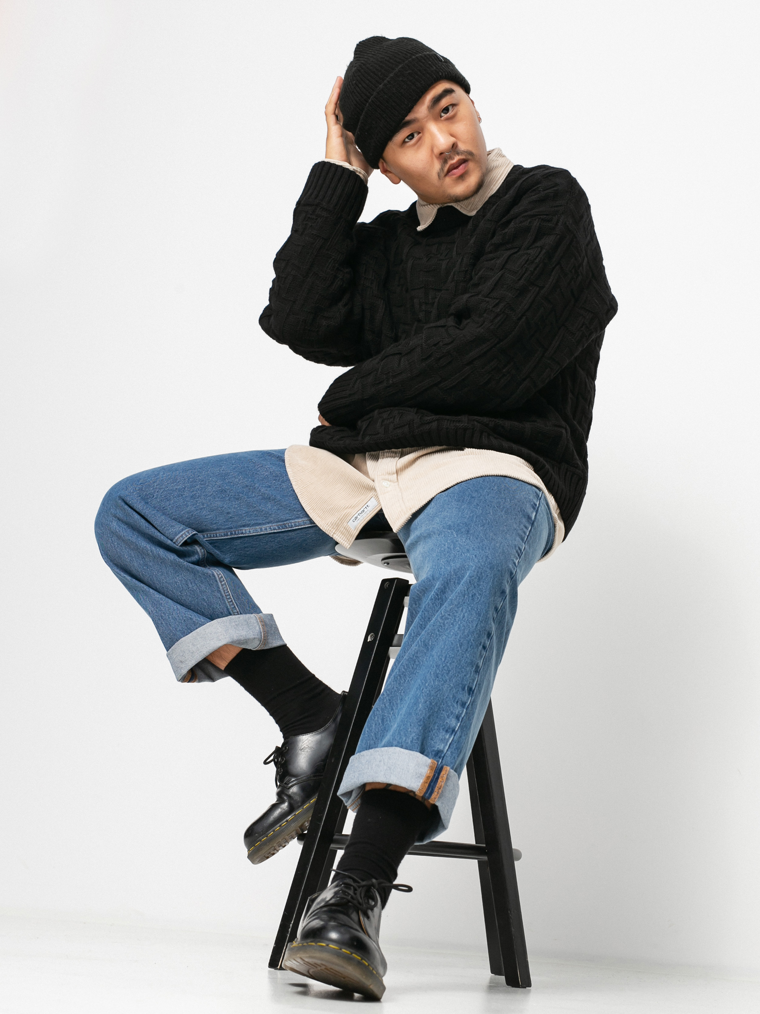 Sweter Polar Skate Square (black)