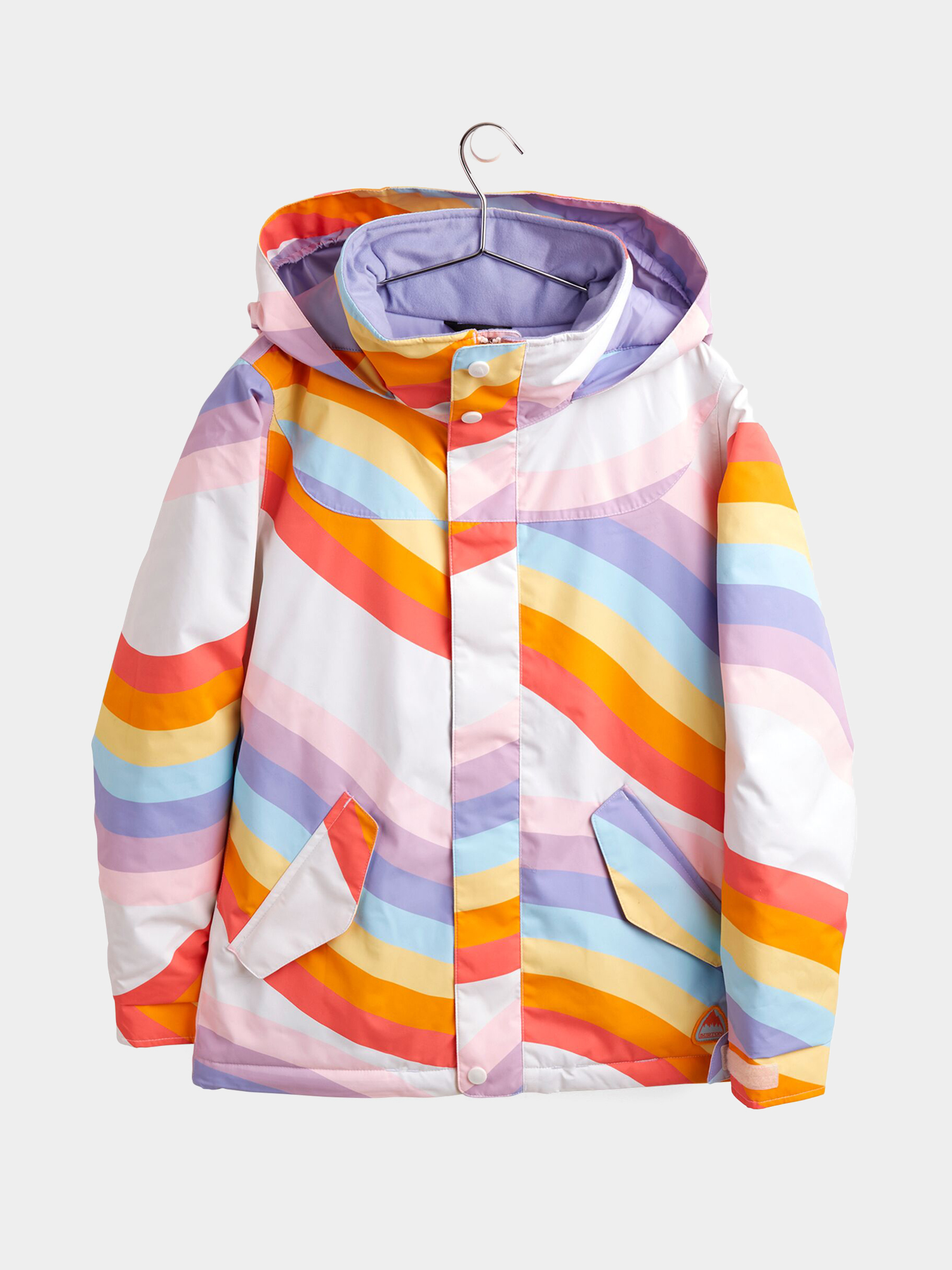 Kurtka snowboardowa Burton Elodie JR (stout white rainbow mashup)