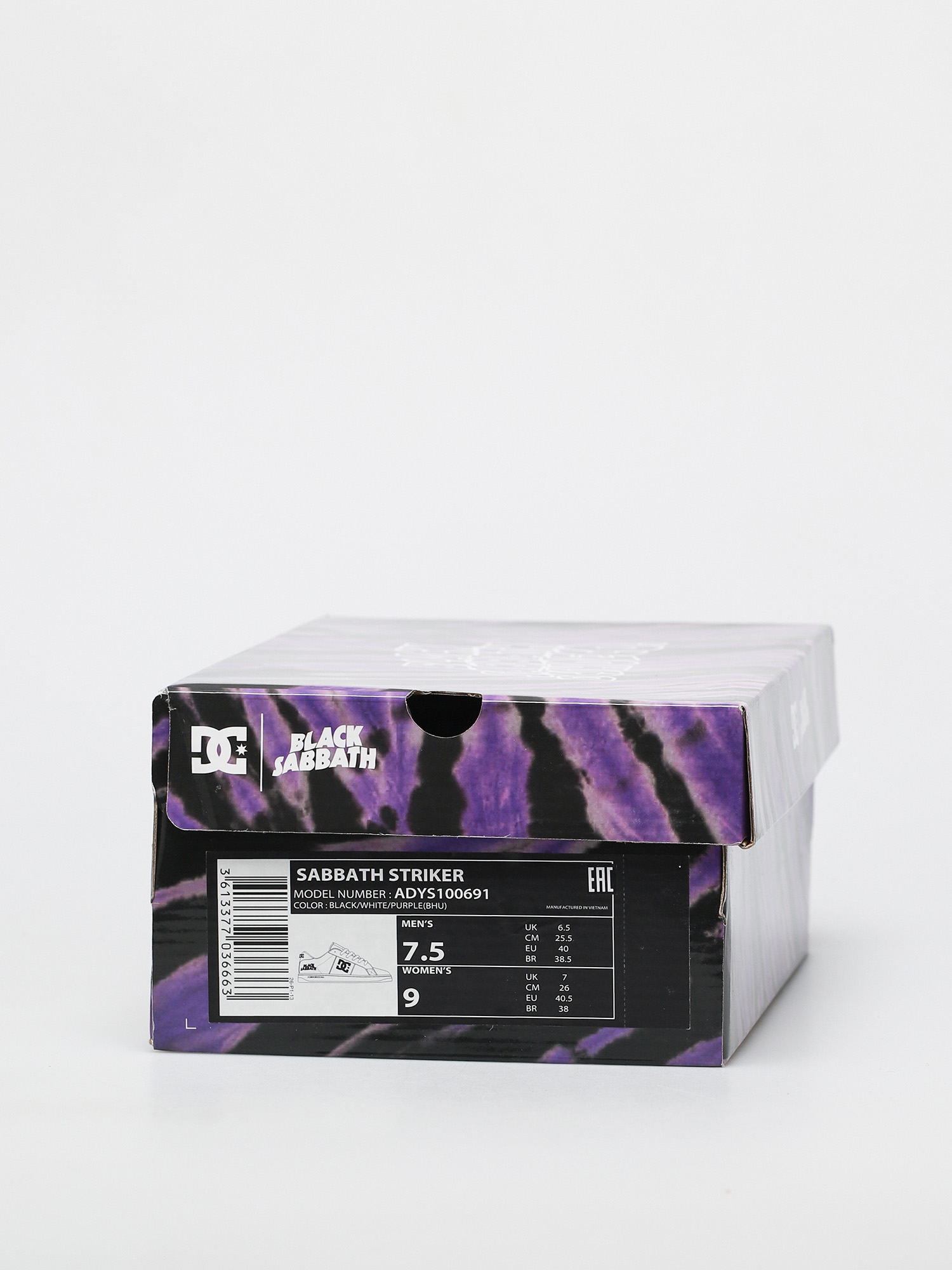 Buty DC X Black Sabbath Striker (black/white/purple)