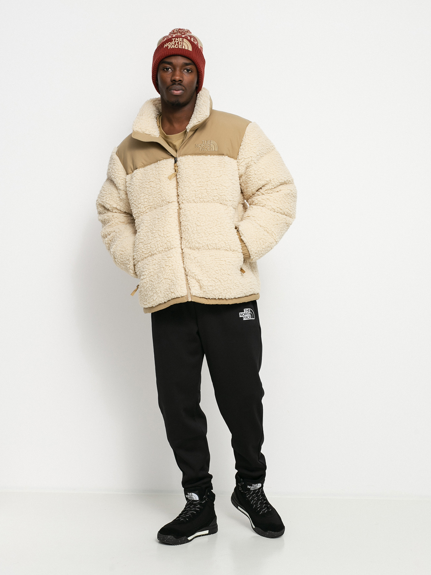 Kurtka The North Face Sherpa Nuptse (bleached sand/kelp tan)