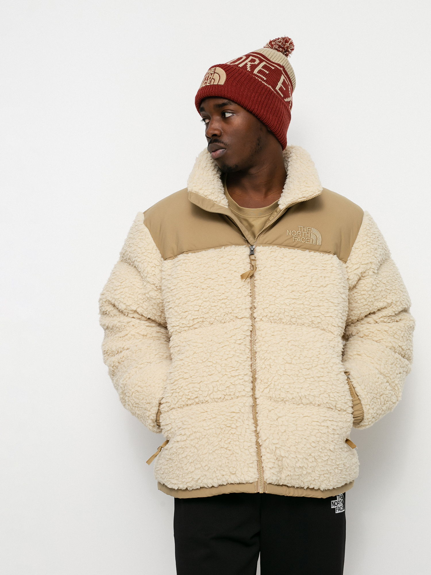 Kurtka The North Face Sherpa Nuptse (bleached sand/kelp tan)