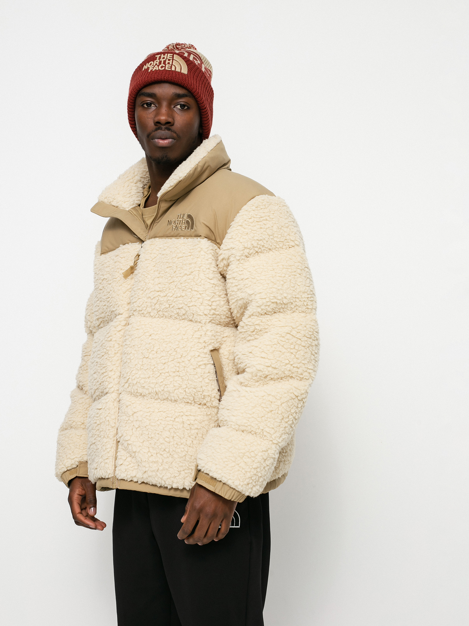 Kurtka The North Face Sherpa Nuptse (bleached sand/kelp tan)