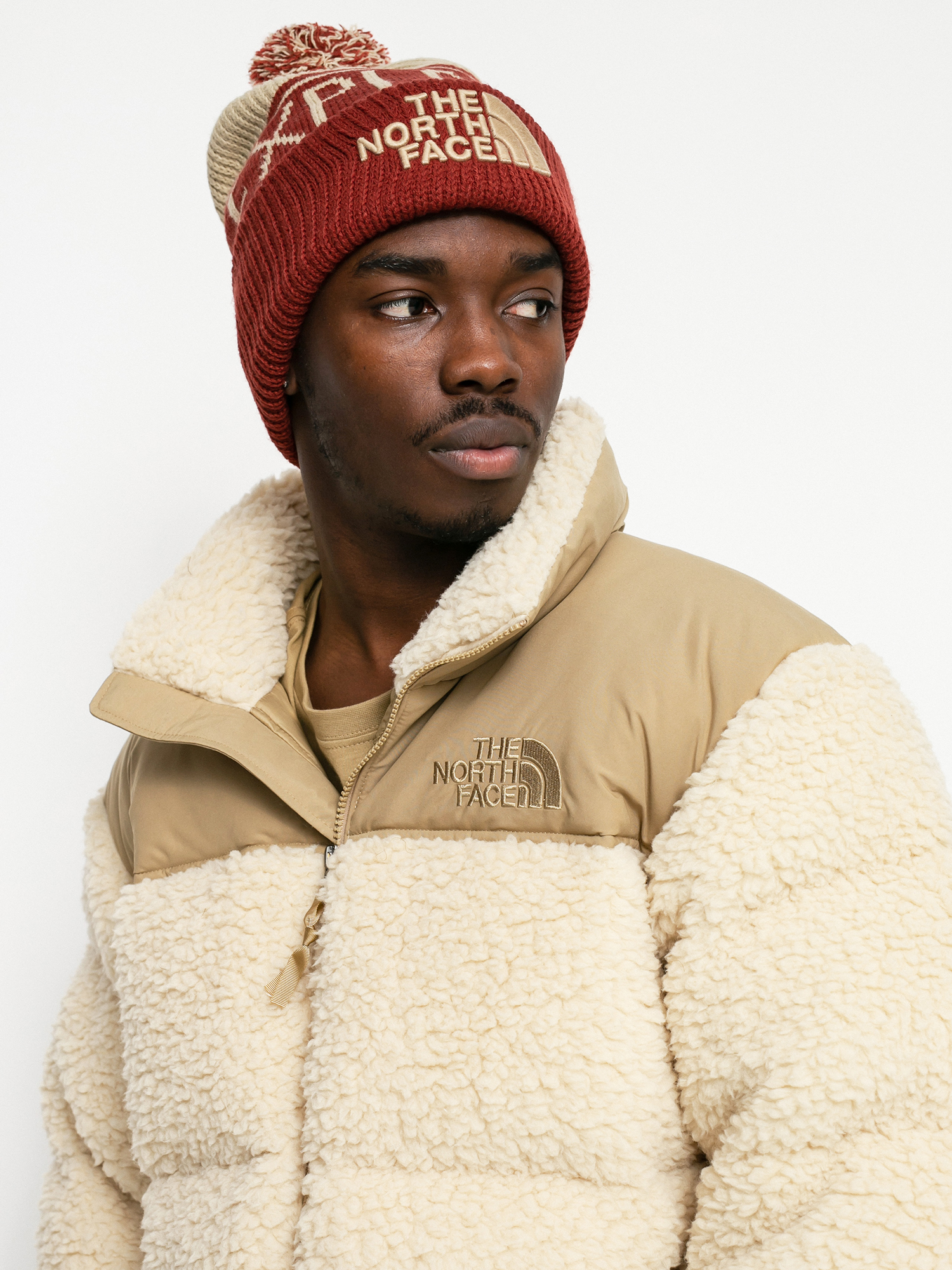 Kurtka The North Face Sherpa Nuptse (bleached sand/kelp tan)