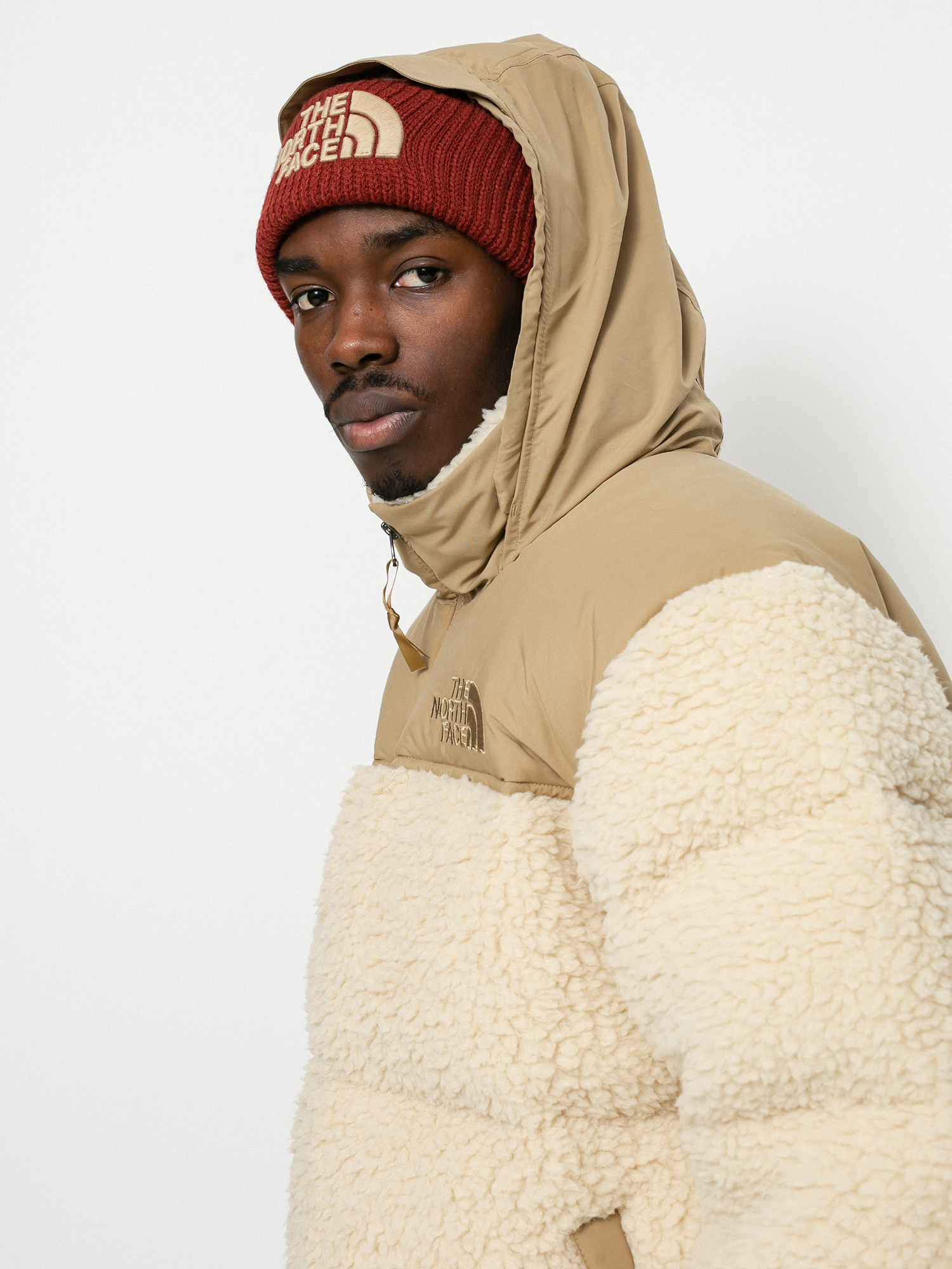 Kurtka The North Face Sherpa Nuptse (bleached sand/kelp tan)