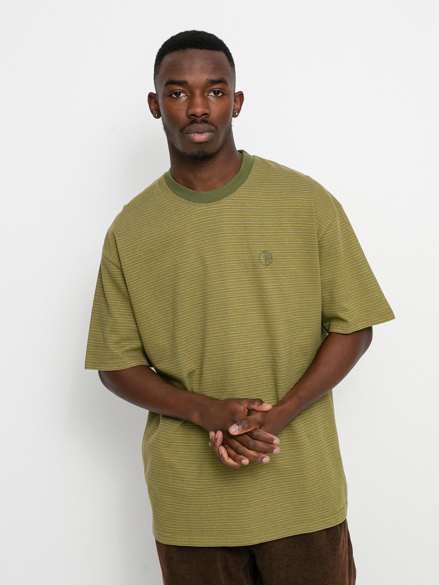 T-shirt Polar Skate Dizzy Stripe (army green)