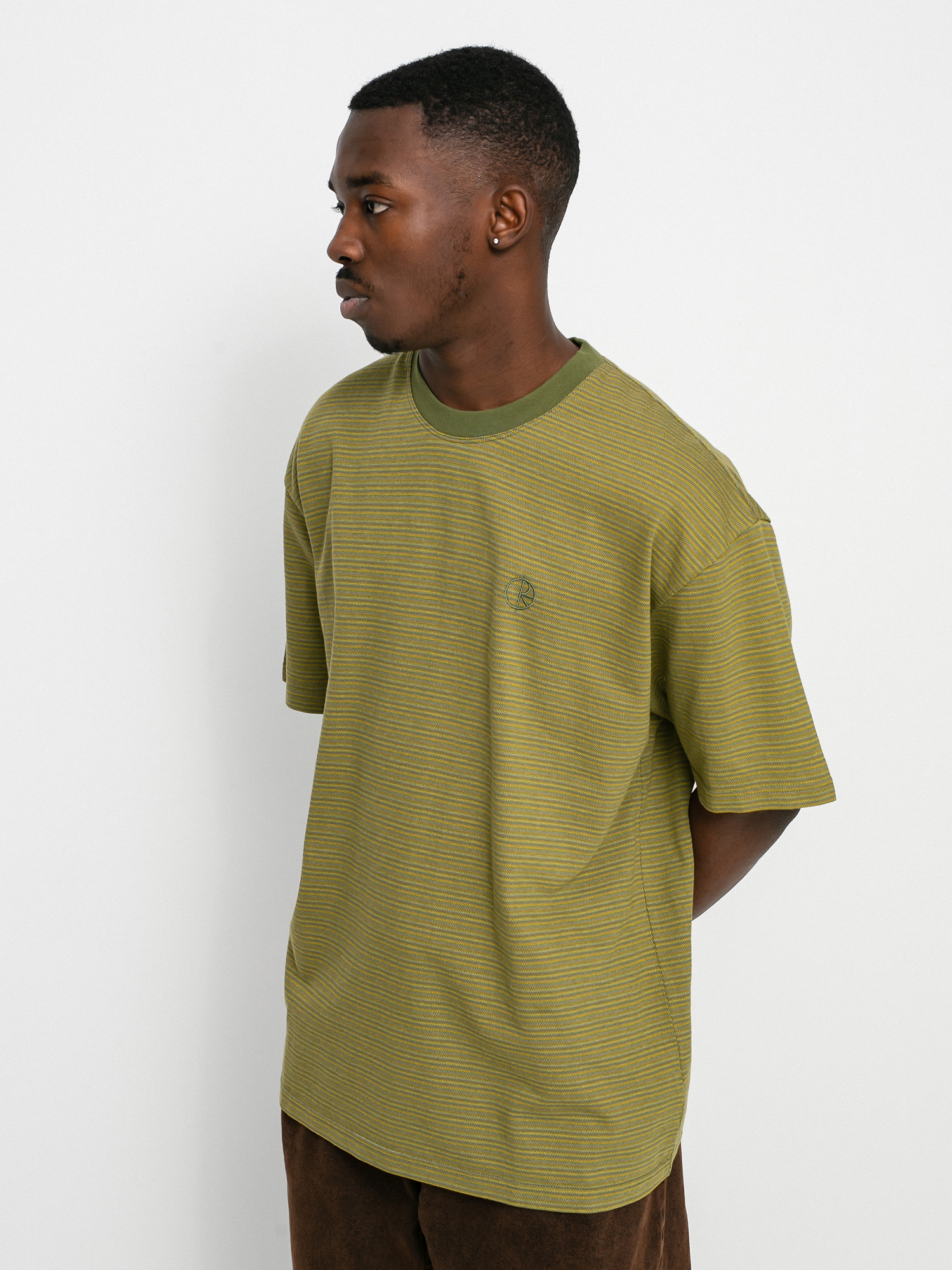 T-shirt Polar Skate Dizzy Stripe (army green)