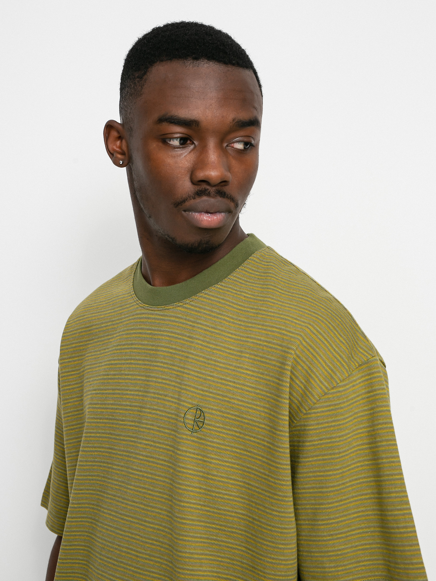 T-shirt Polar Skate Dizzy Stripe (army green)