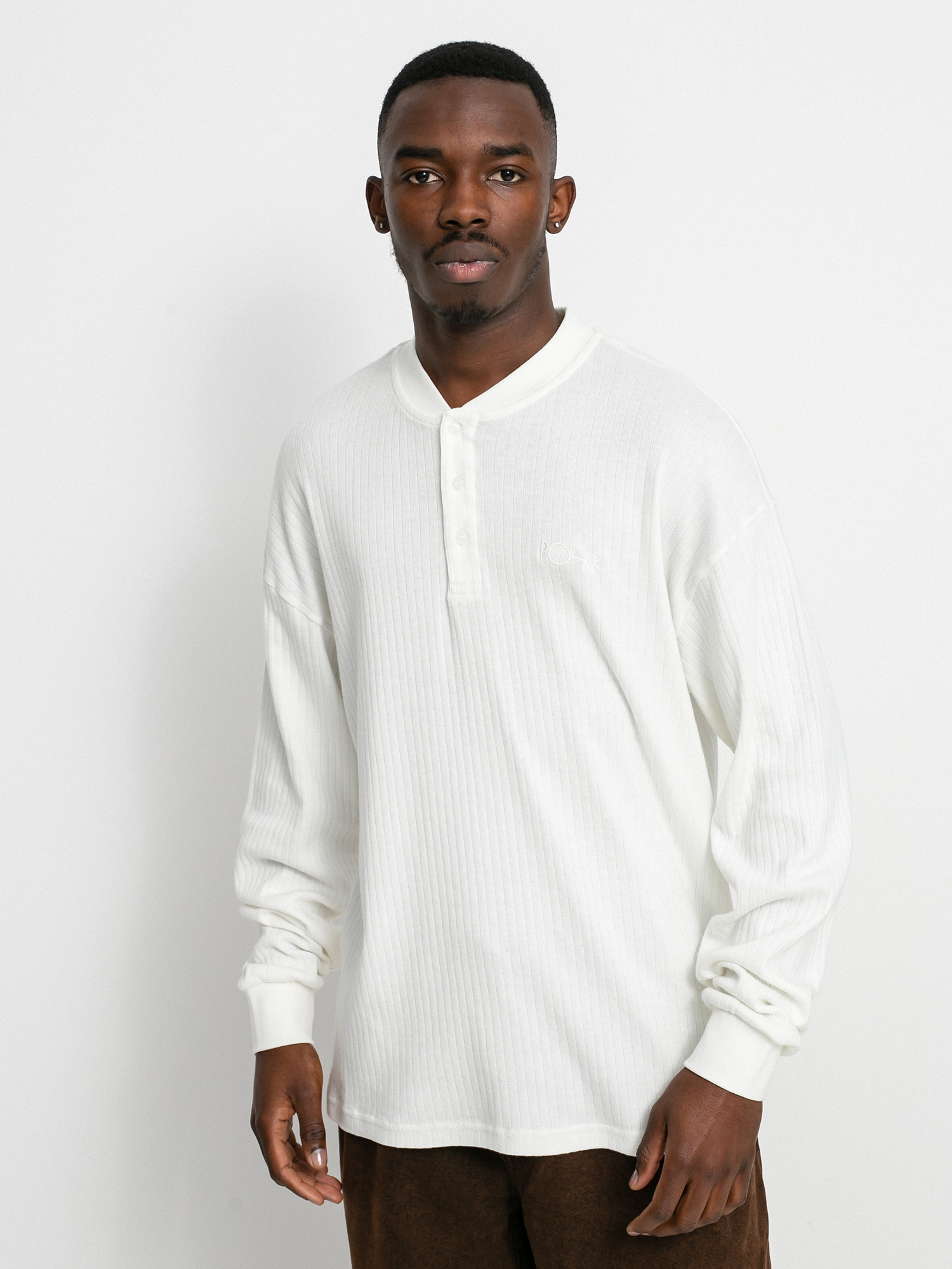 Longsleeve Polar Skate Rib Henley (cloud white)