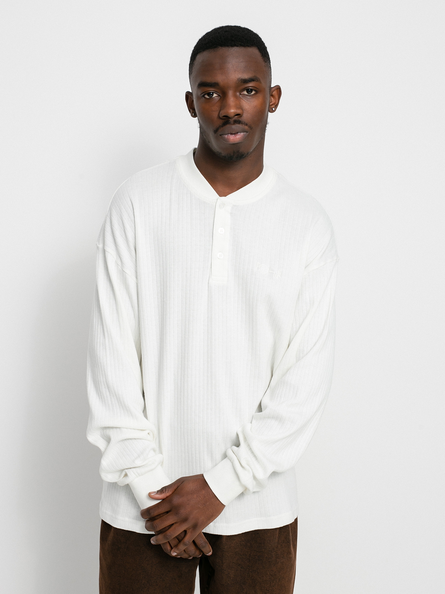 Longsleeve Polar Skate Rib Henley (cloud white)