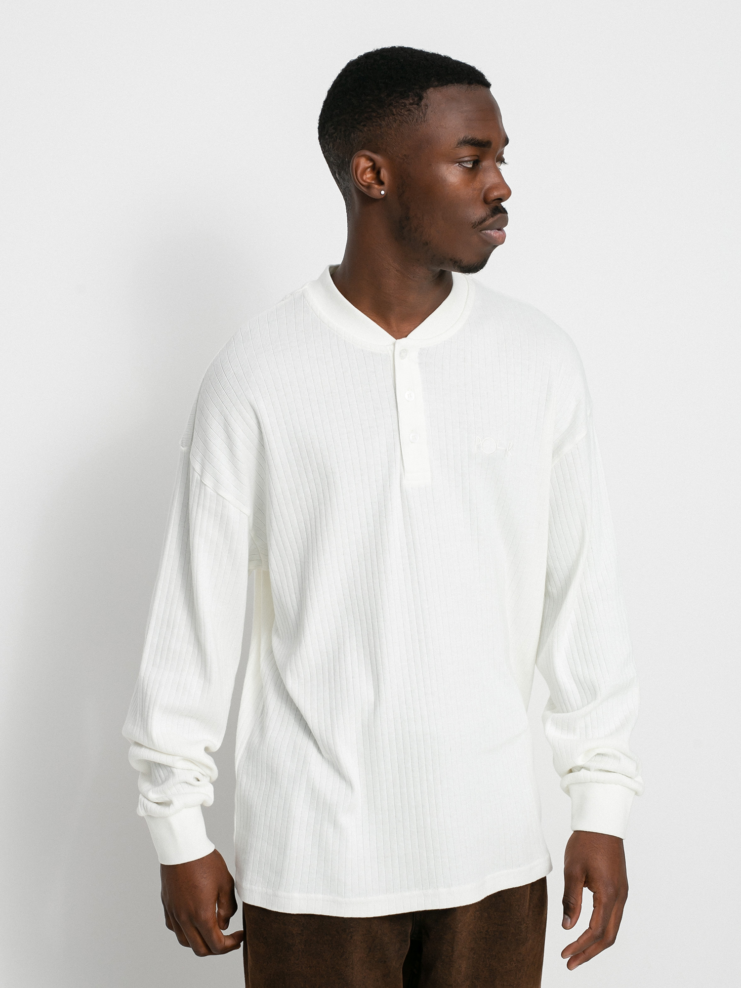 Longsleeve Polar Skate Rib Henley (cloud white)
