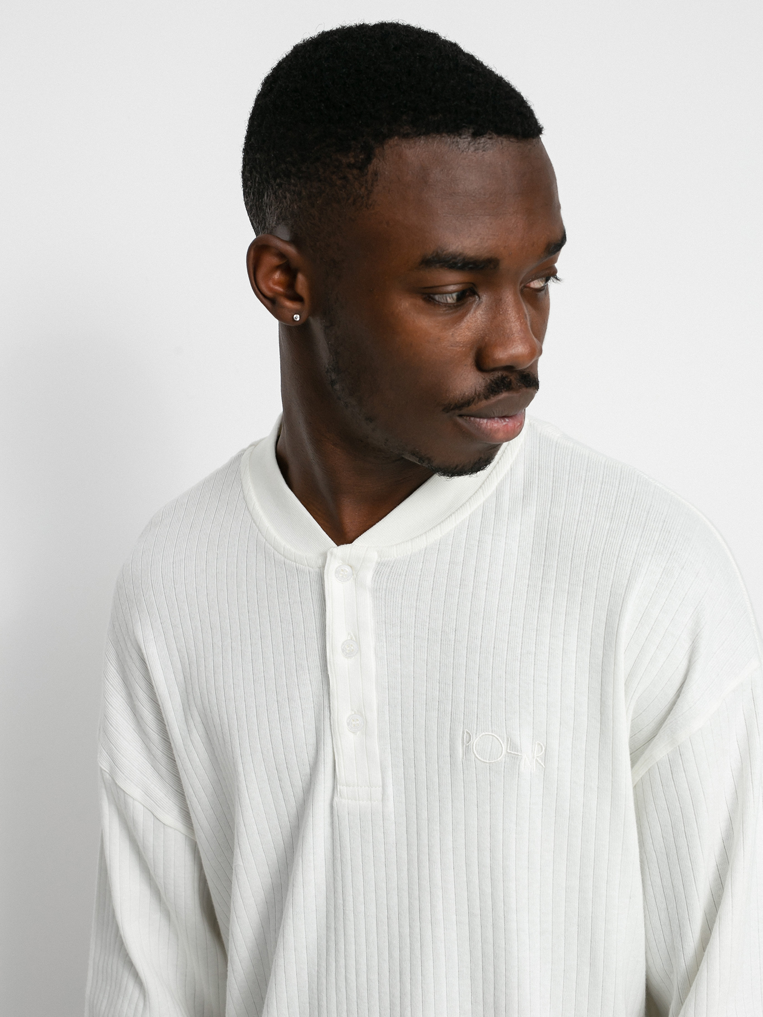 Longsleeve Polar Skate Rib Henley (cloud white)