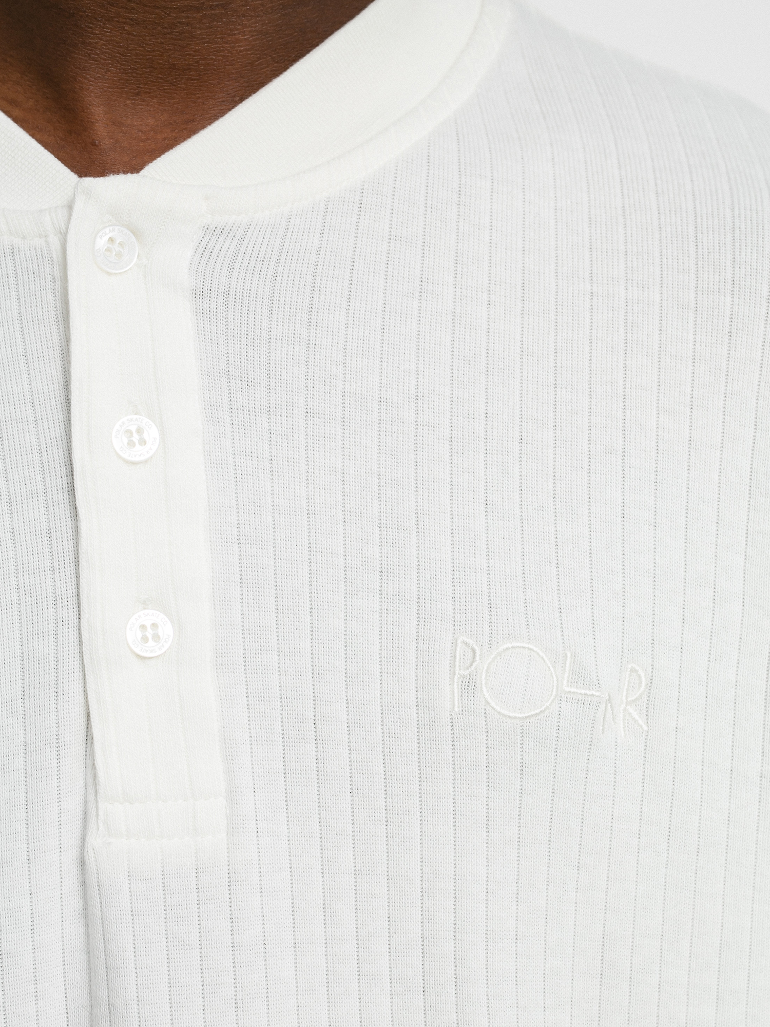 Longsleeve Polar Skate Rib Henley (cloud white)
