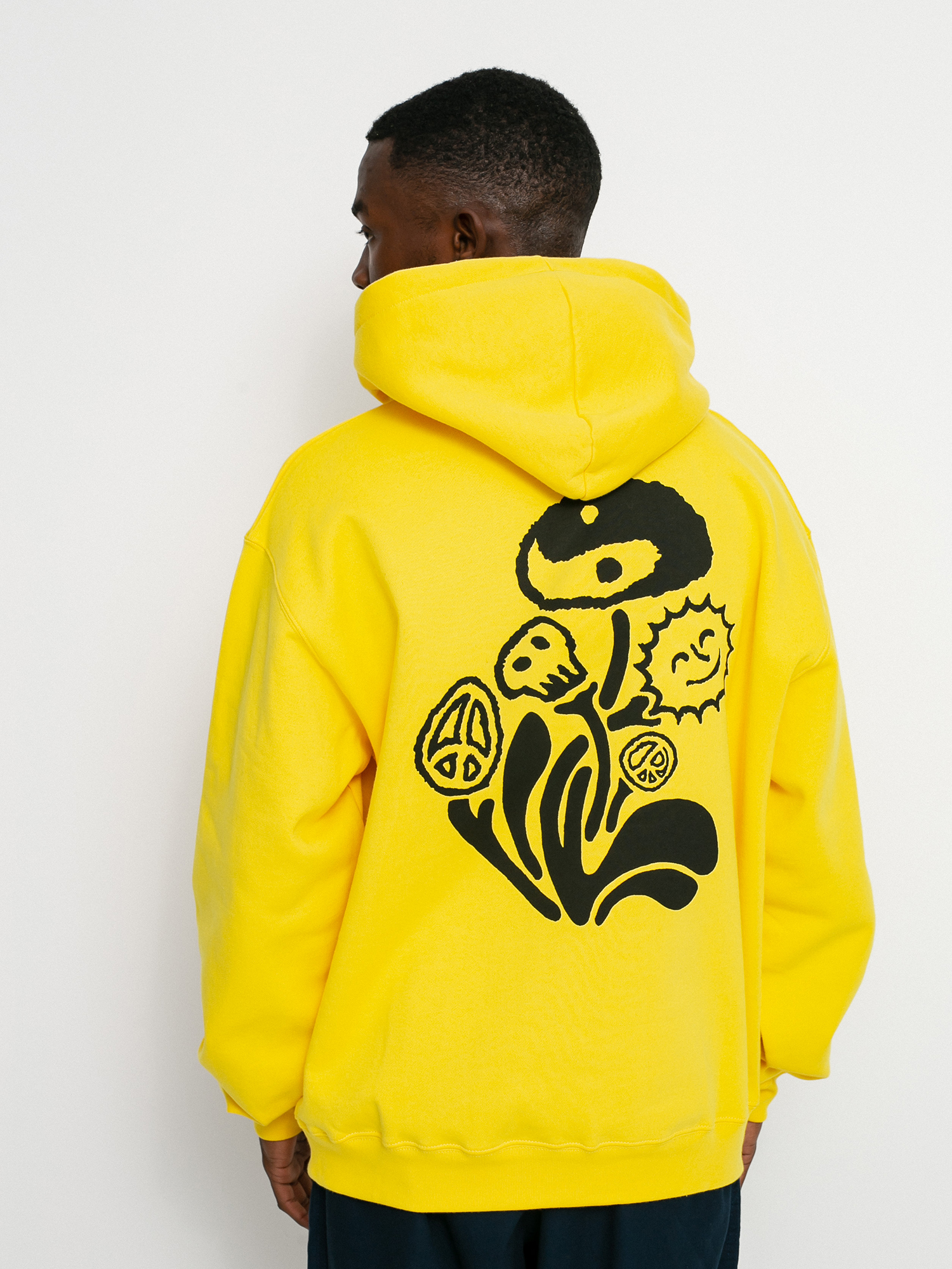 Bluza z kapturem Polar Skate Trippin HD (lemon)