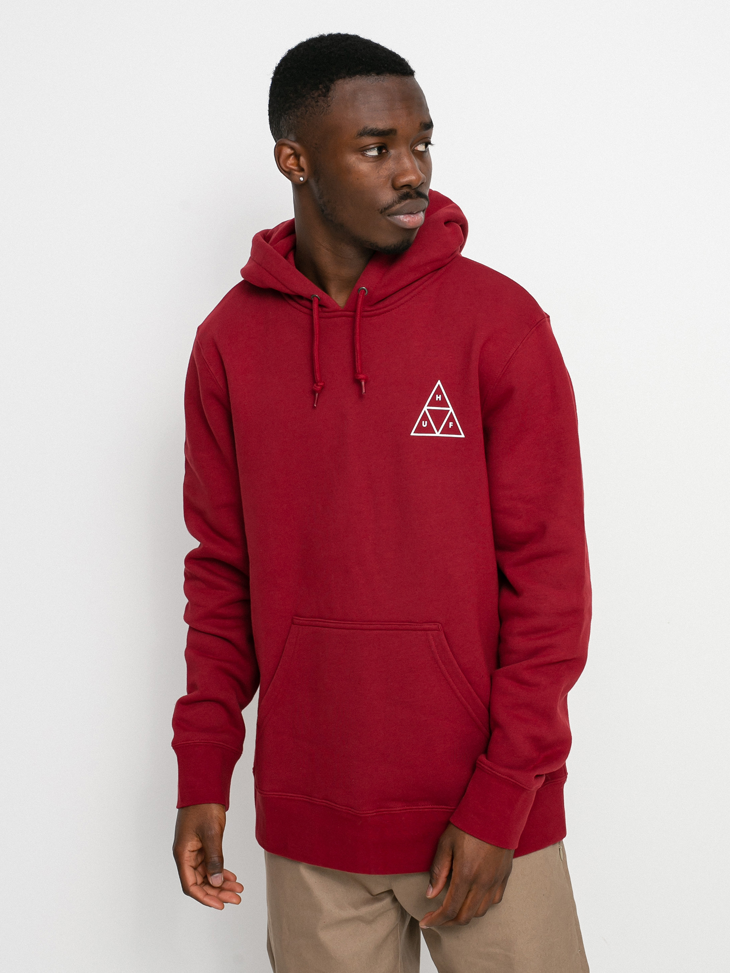 Bluza z kapturem HUF Essentials Triple Triangle HD (bloodstone)