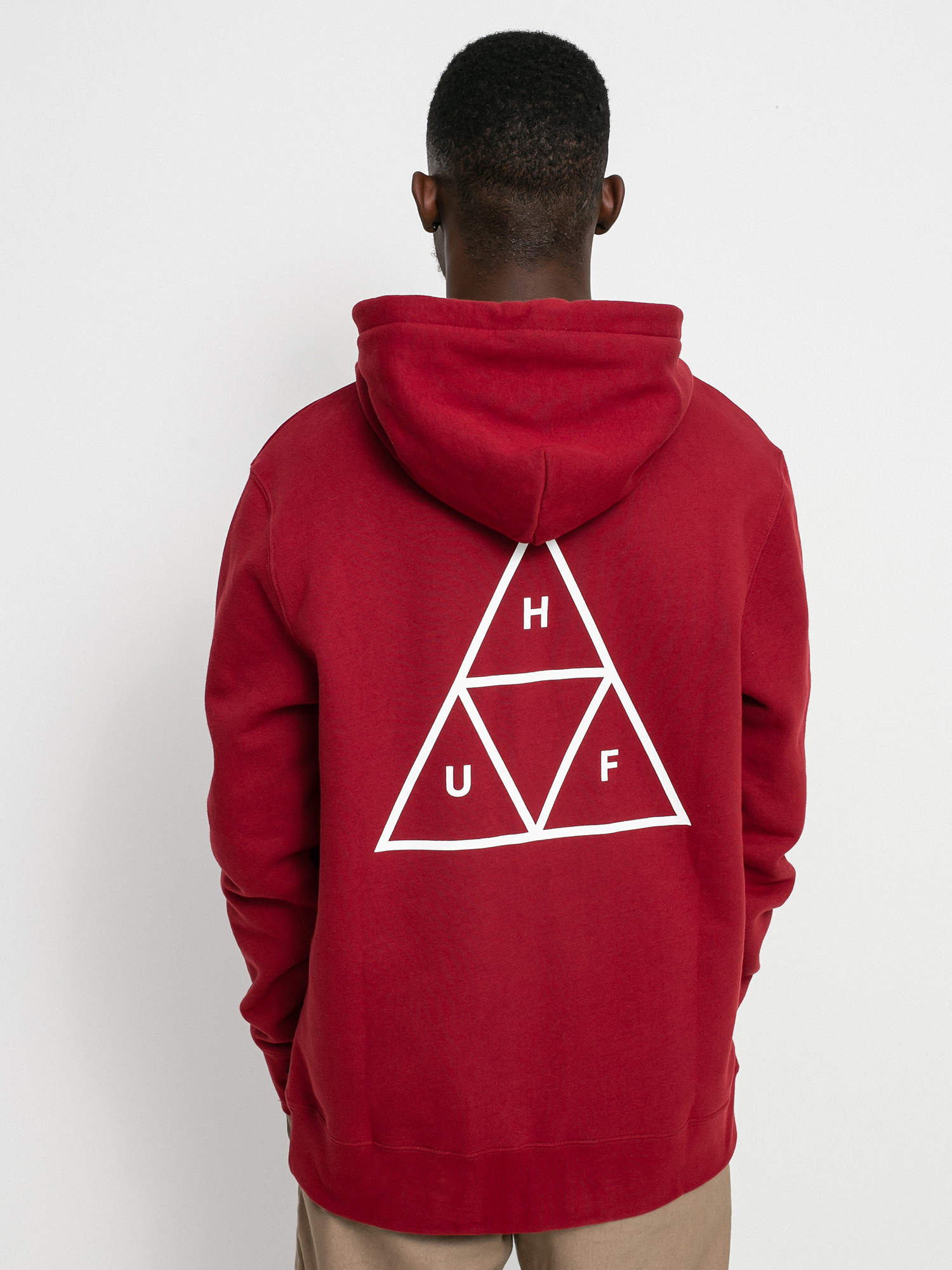 Bluza z kapturem HUF Essentials Triple Triangle HD (bloodstone)