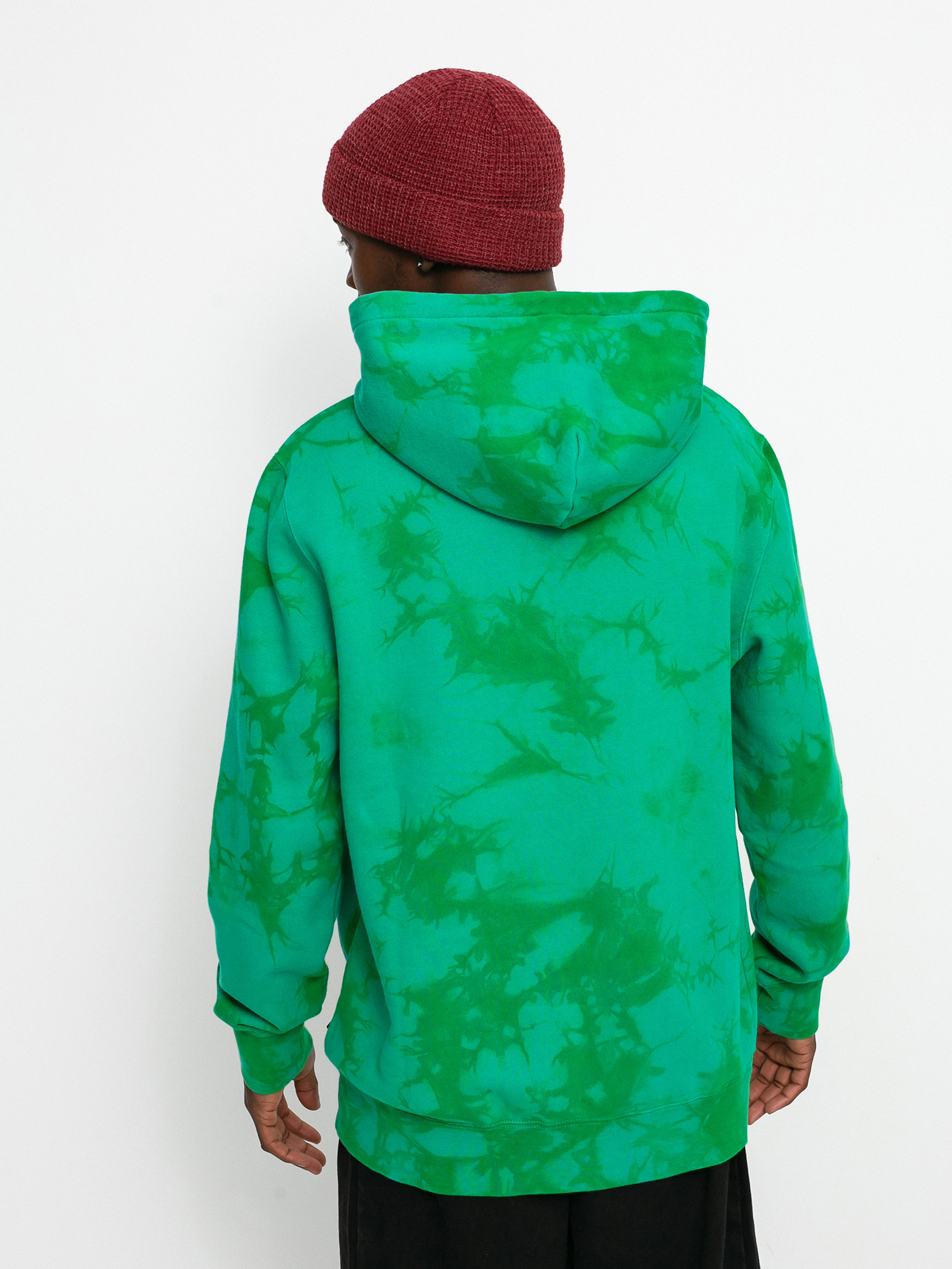 Bluza z kapturem HUF Broadcast Tiedye HD (blue)