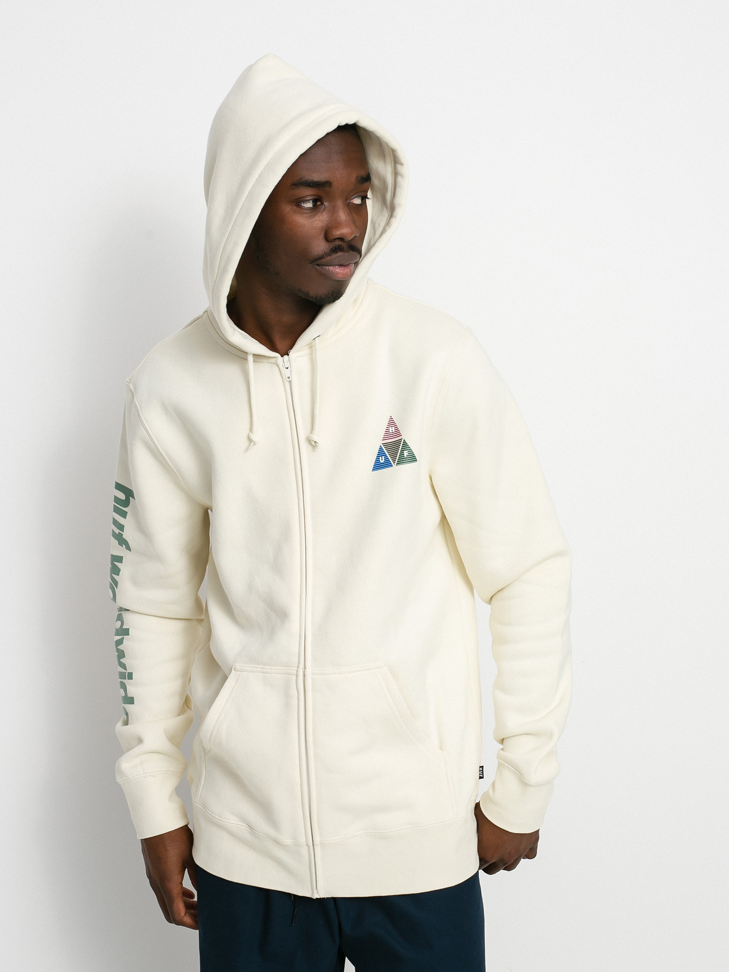 Bluza z kapturem HUF Prism Triple Triangle ZHD (natural)