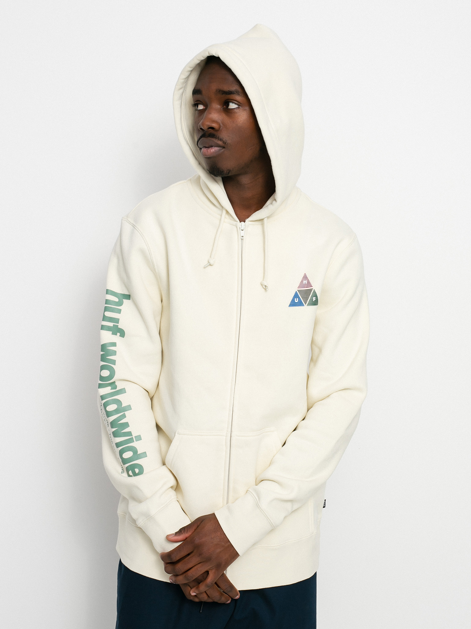 Bluza z kapturem HUF Prism Triple Triangle ZHD (natural)