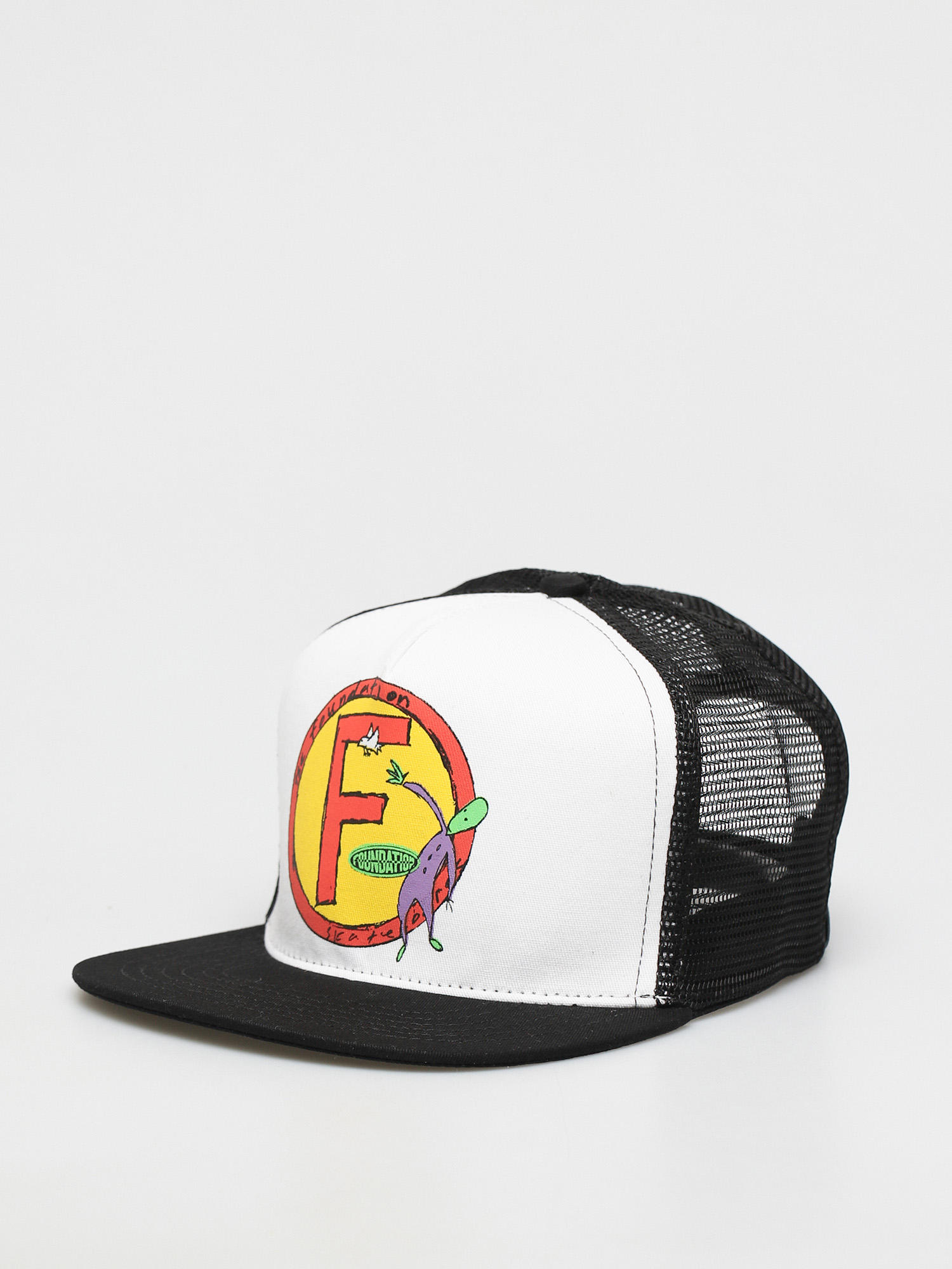 Czapka z daszkiem Foundation Circle Bird Mesh (black/white)