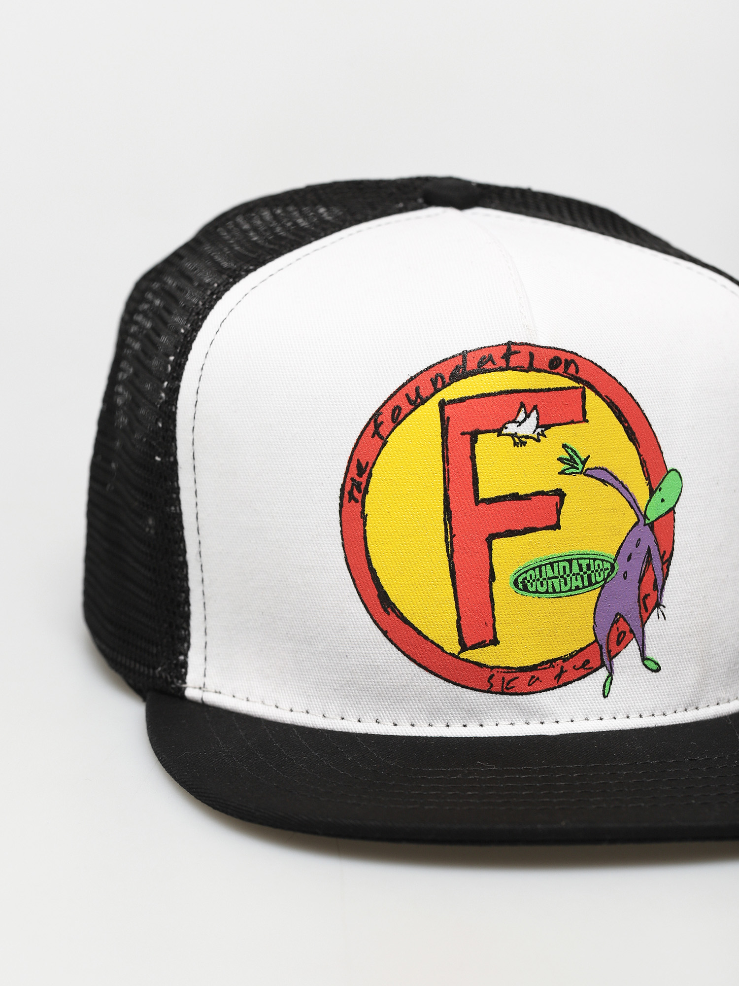 Czapka z daszkiem Foundation Circle Bird Mesh (black/white)