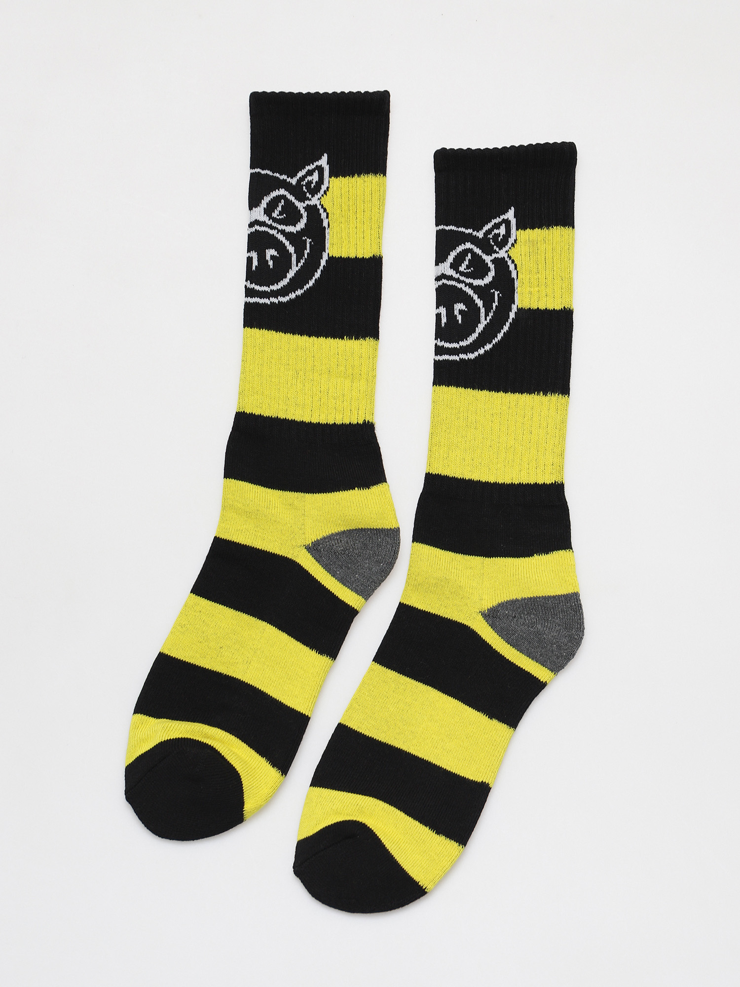 Skarpetki Pig Pig Head Big Stripe Tall (yellow)