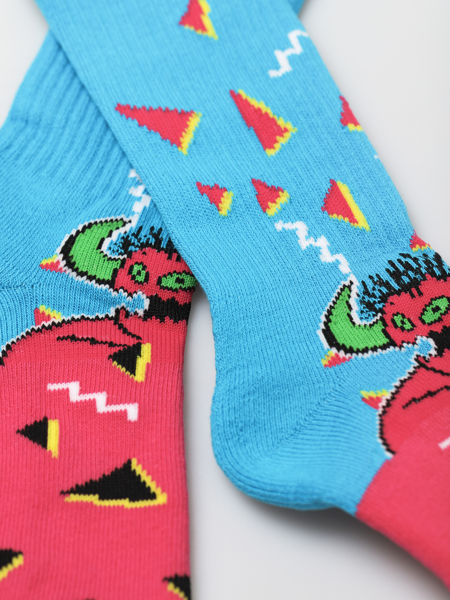Skarpetki Toy Machine 80s Monster Crew (aqua/pink)