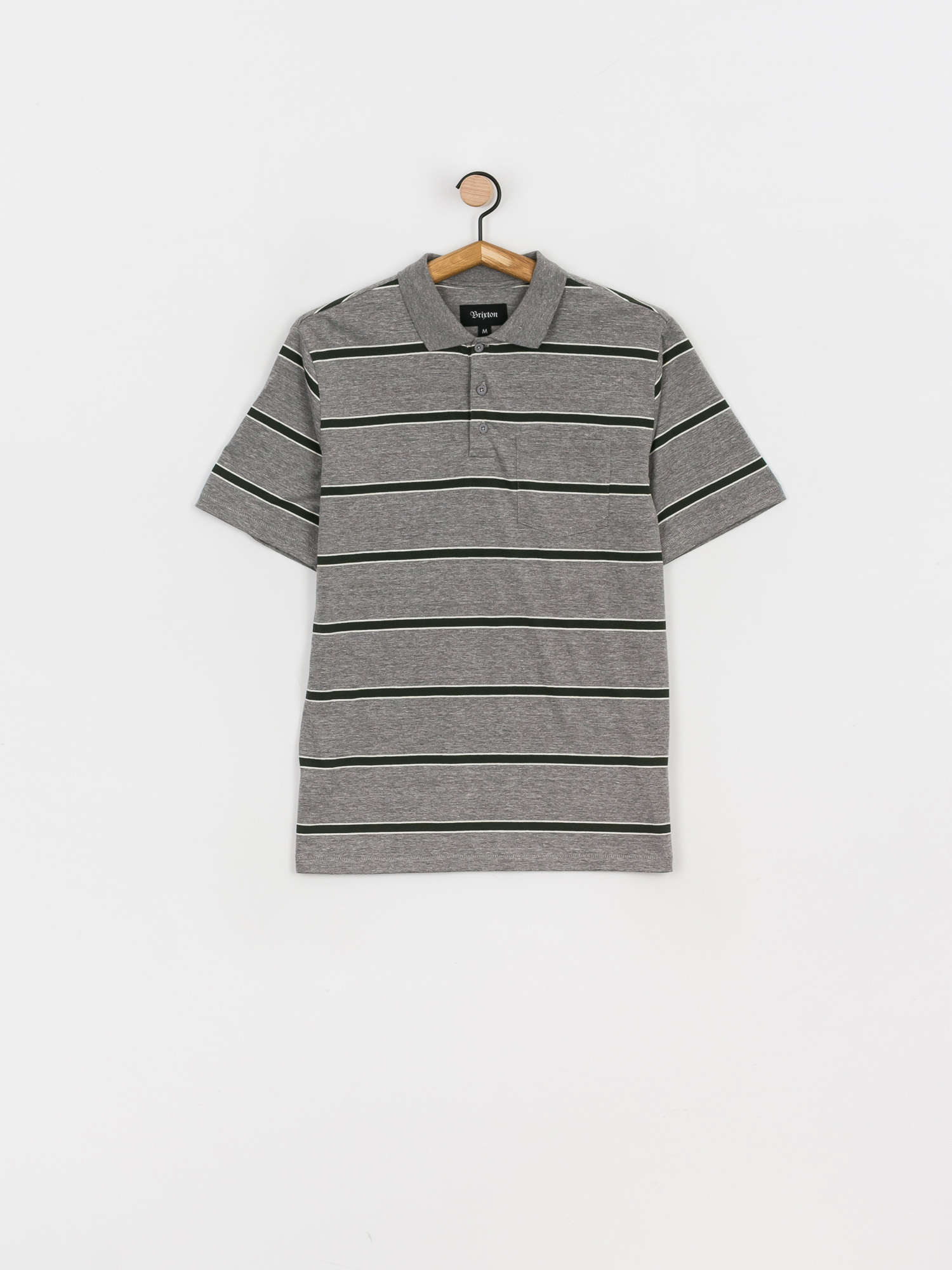 Polo Brixton Hilt Wshd (heather grey/pine)