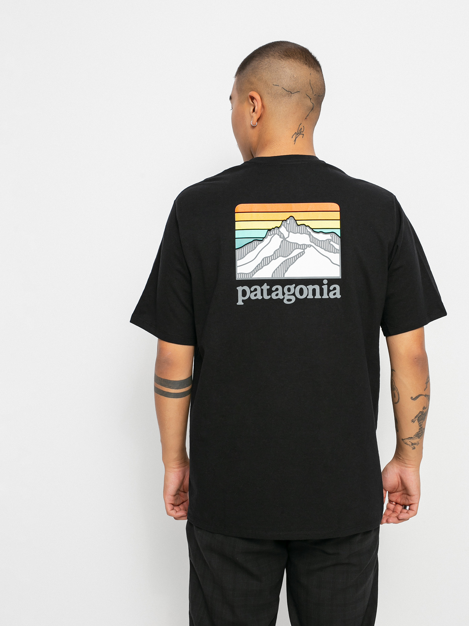 T-shirt Patagonia Line Logo Ridge Pocket Responsibili (black)