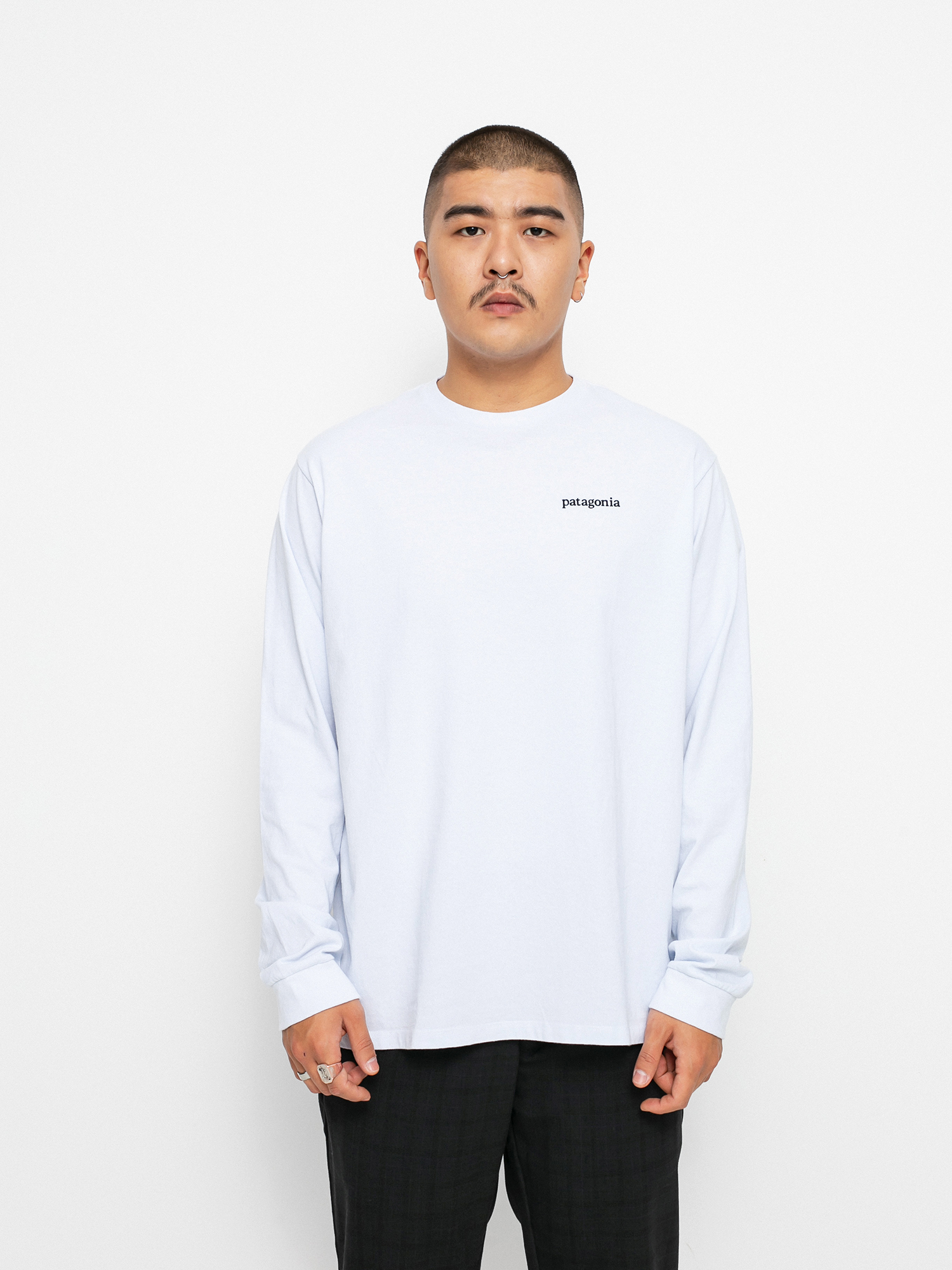 Longsleeve Patagonia Line Logo Ridge Responsibili (white)
