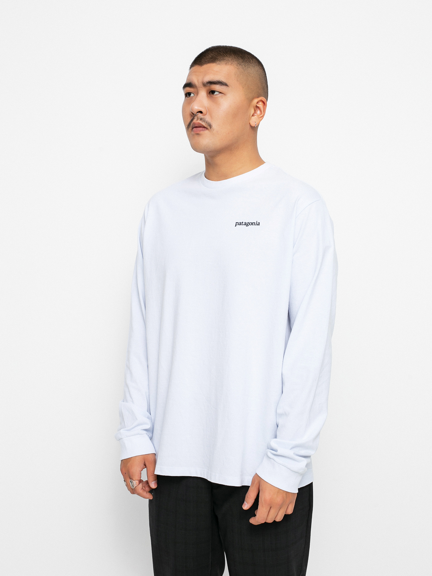 Longsleeve Patagonia Line Logo Ridge Responsibili (white)