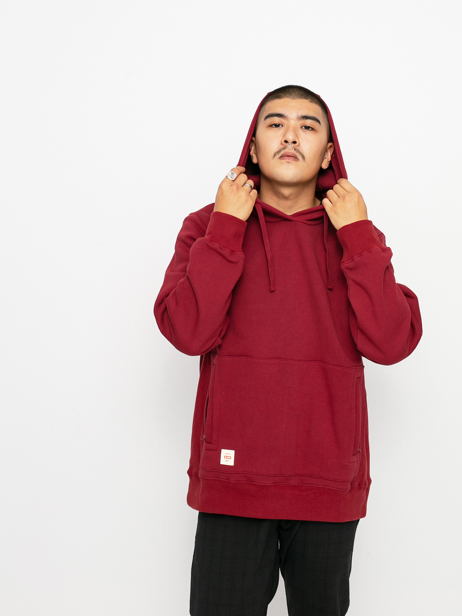 Bluza z kapturem Globe Burly HD (rhubarb)