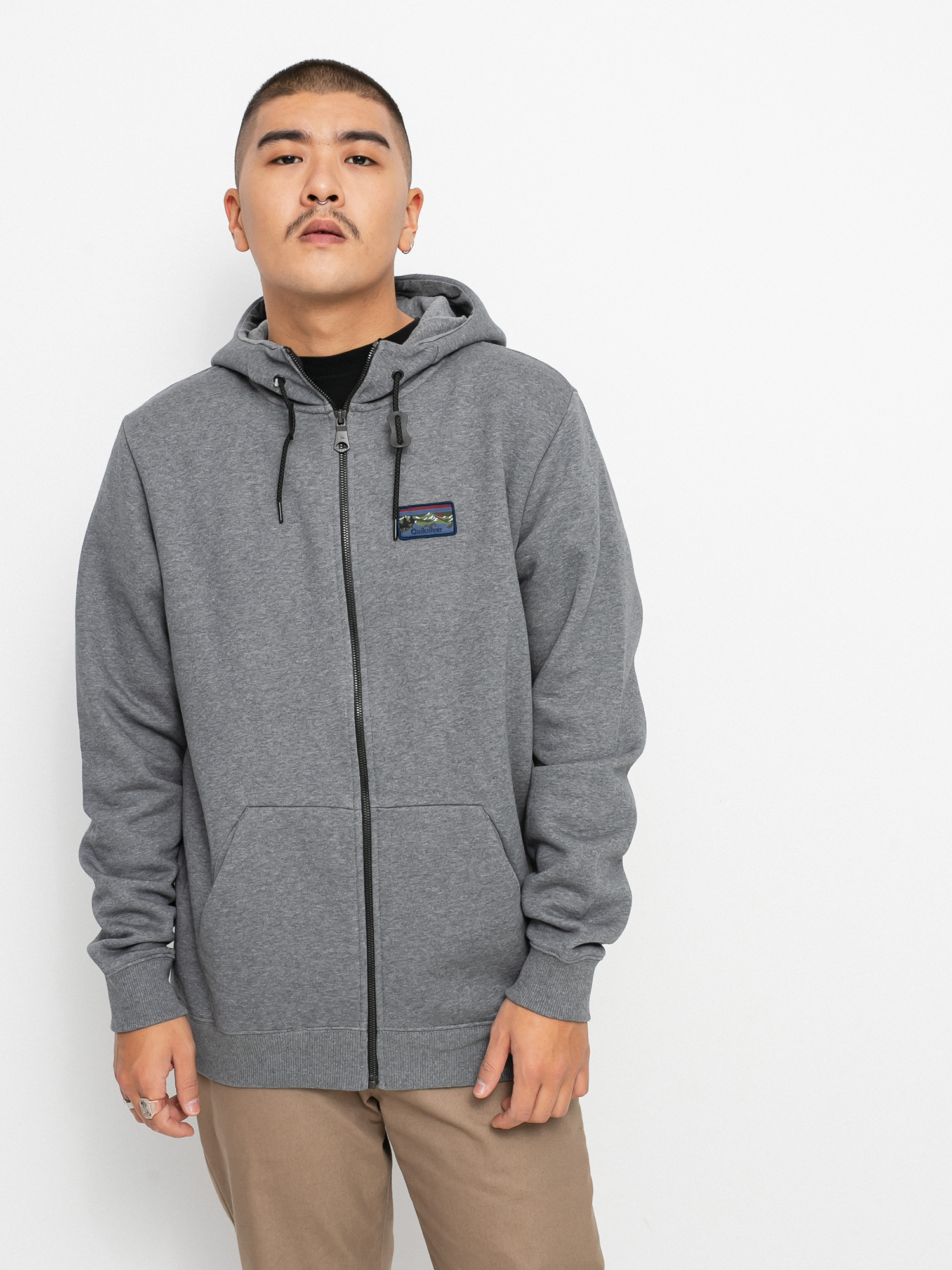 Męska Bluza aktywna Quiksilver Big Logo Snow ZHD (heather grey)