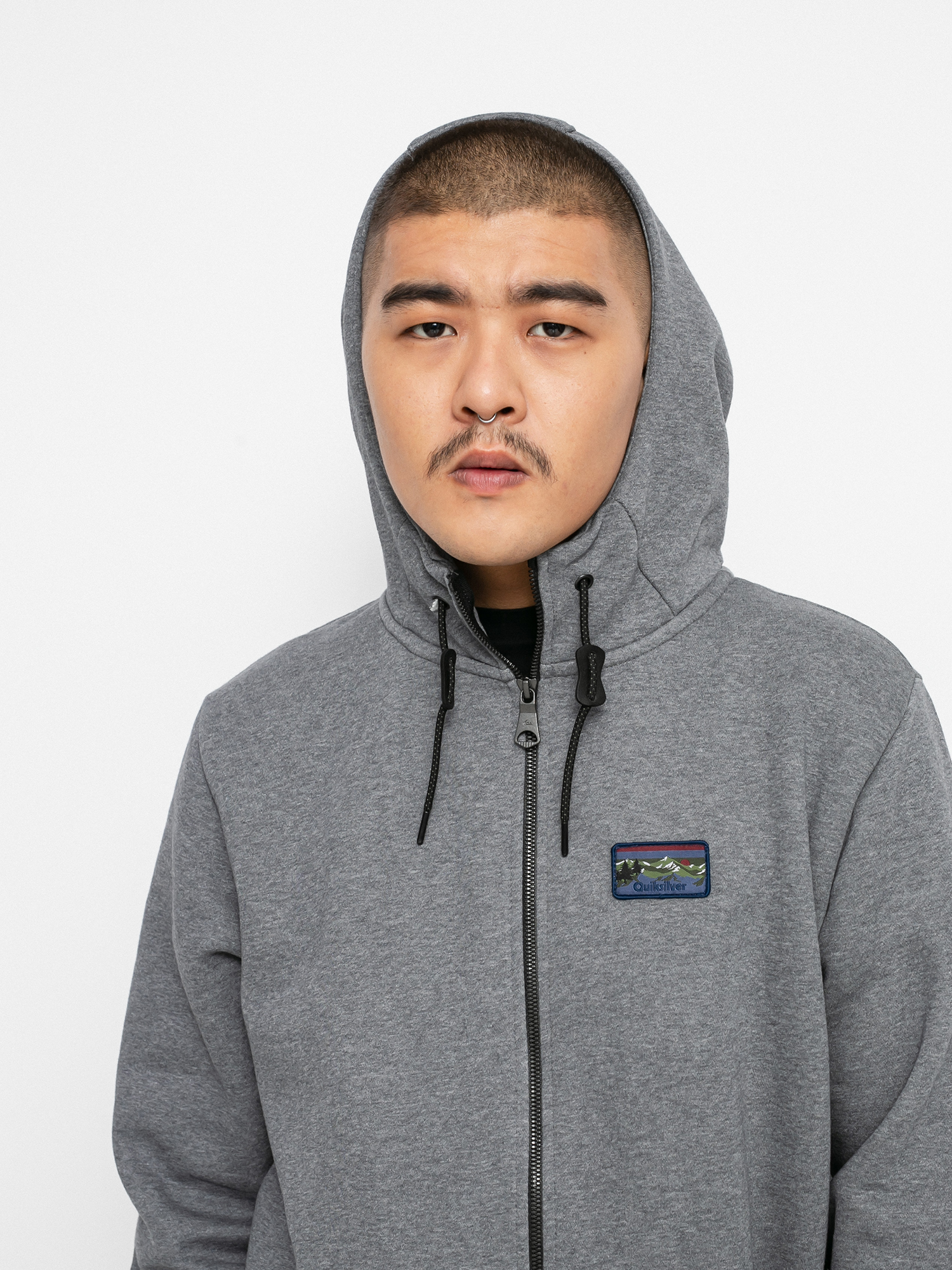 Męska Bluza aktywna Quiksilver Big Logo Snow ZHD (heather grey)