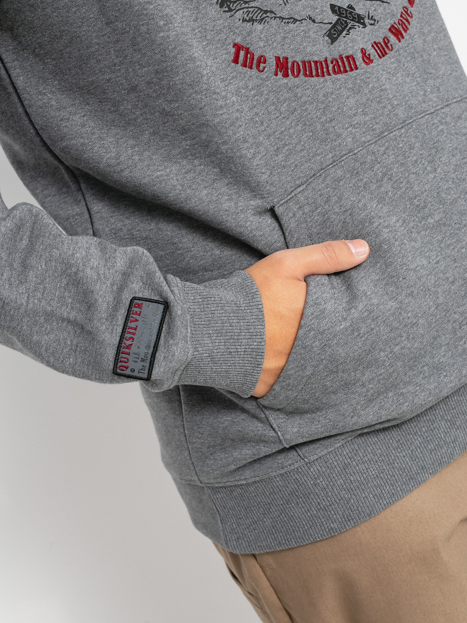Męska Bluza aktywna Quiksilver Big Logo Snow HD (heather grey)