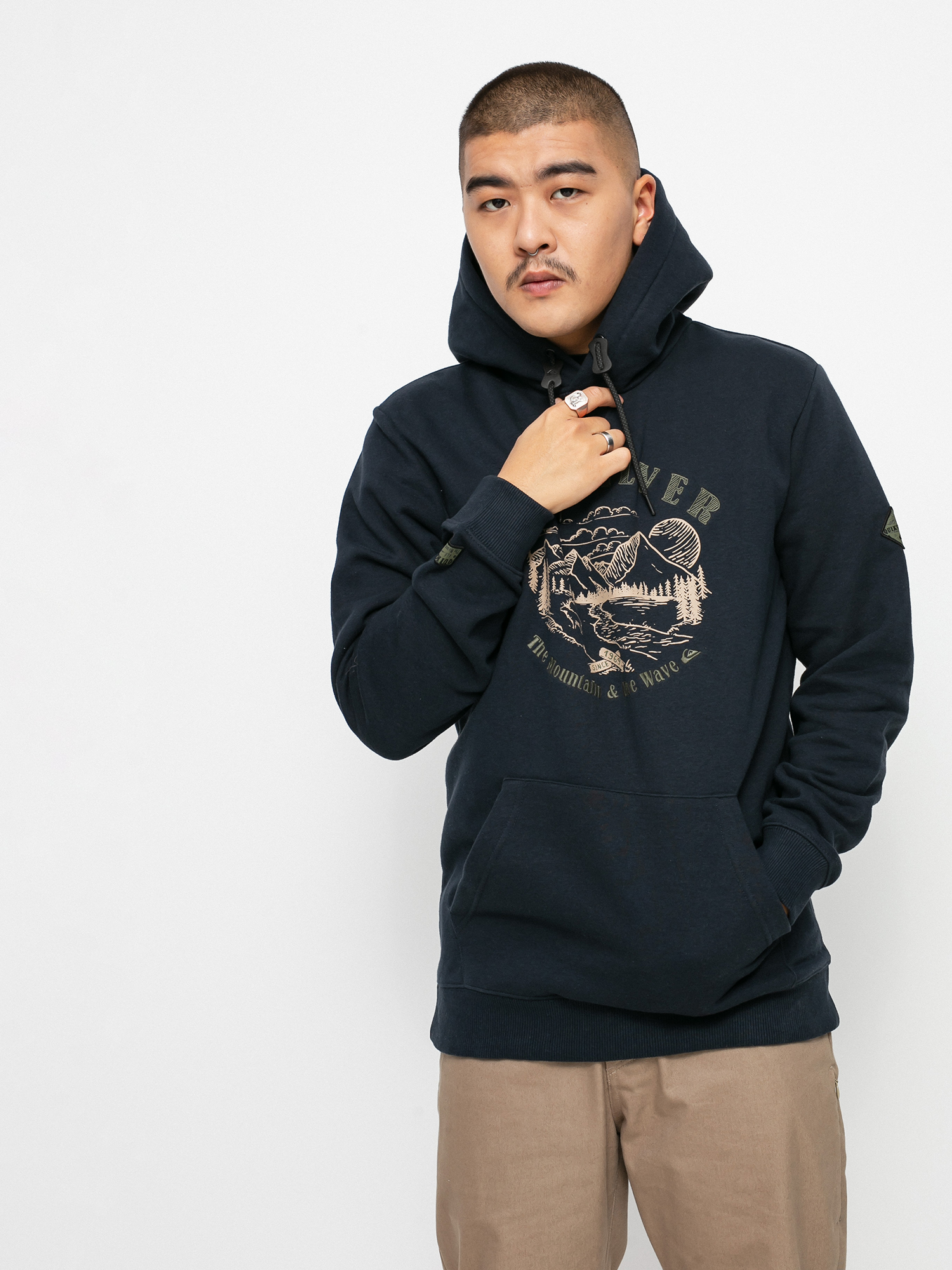 Męska Bluza aktywna Quiksilver Big Logo Snow HD (true black)