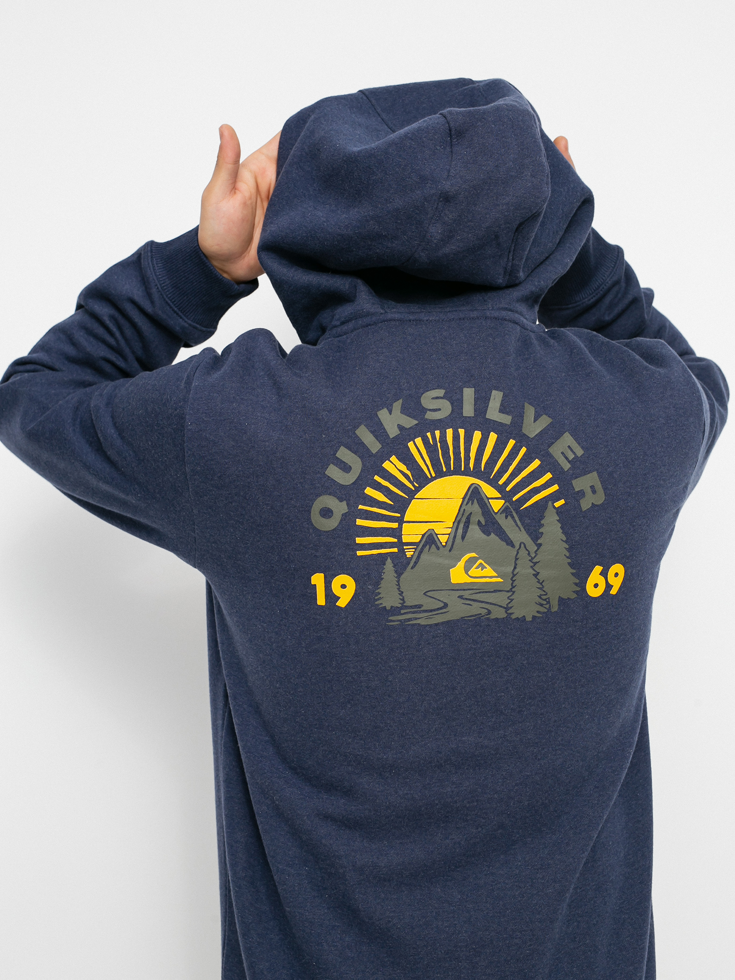 Męska Bluza aktywna Quiksilver Big Logo Snow ZHD (insignia blue)