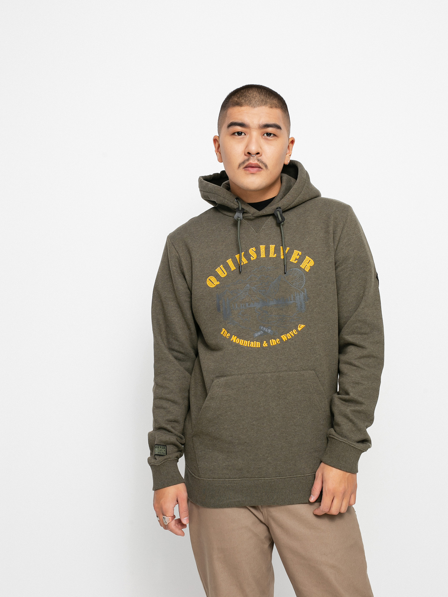 Суитшърт с качулка Quiksilver Big Logo HD (grape leaf)