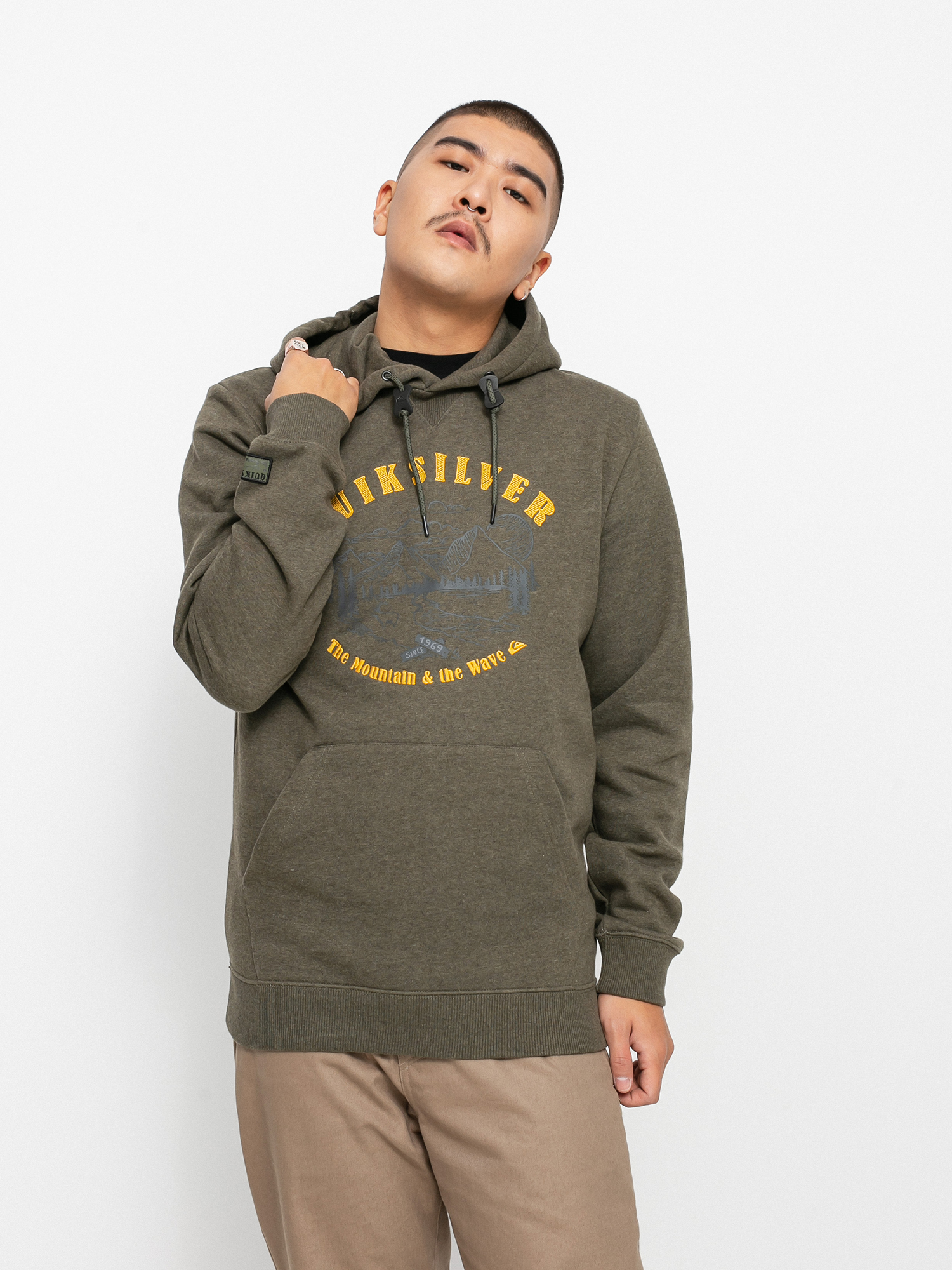 Męska Bluza aktywna Quiksilver Big Logo Snow HD (grape leaf)