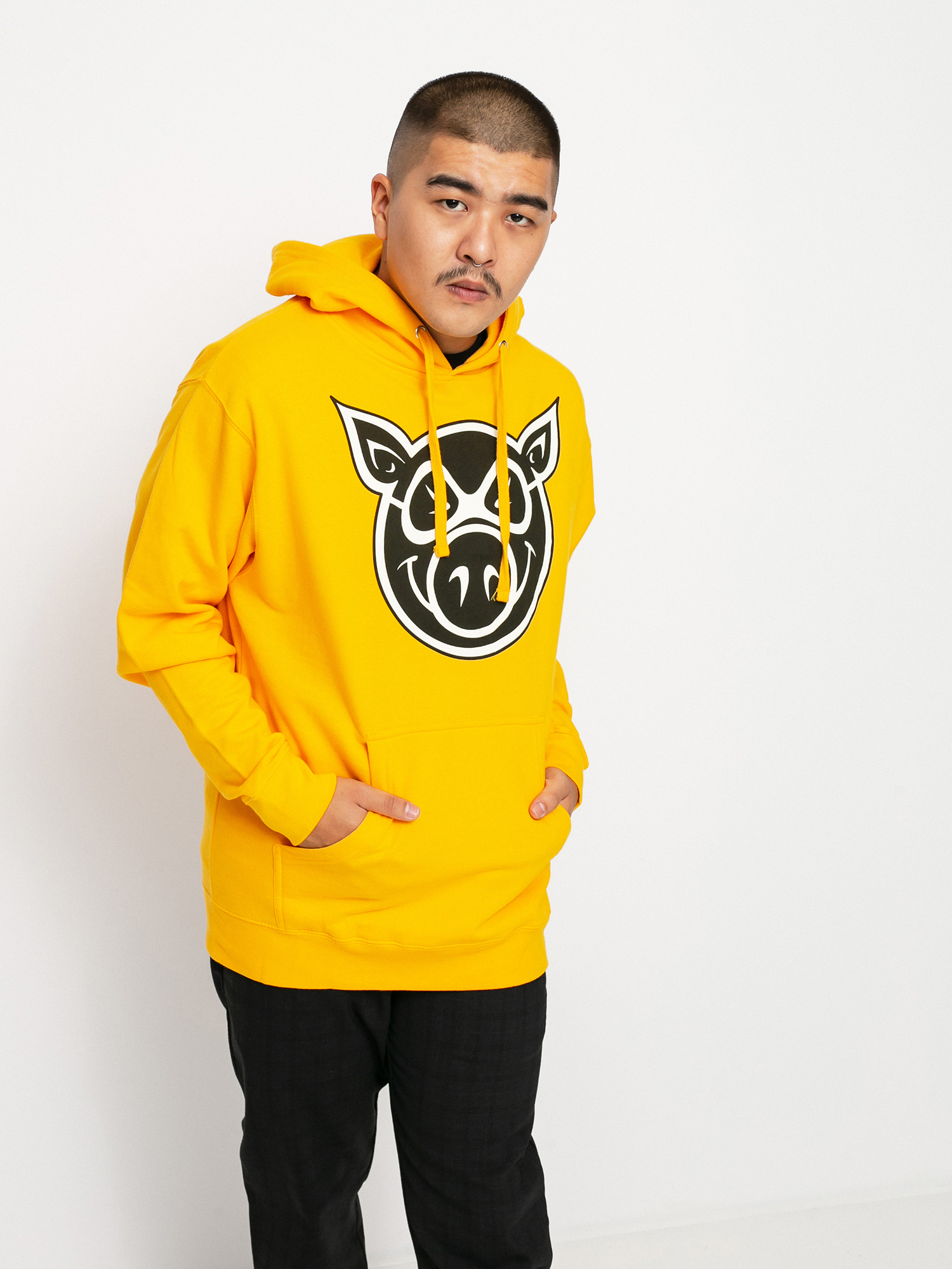 Bluza z kapturem Pig Head HD (gold)