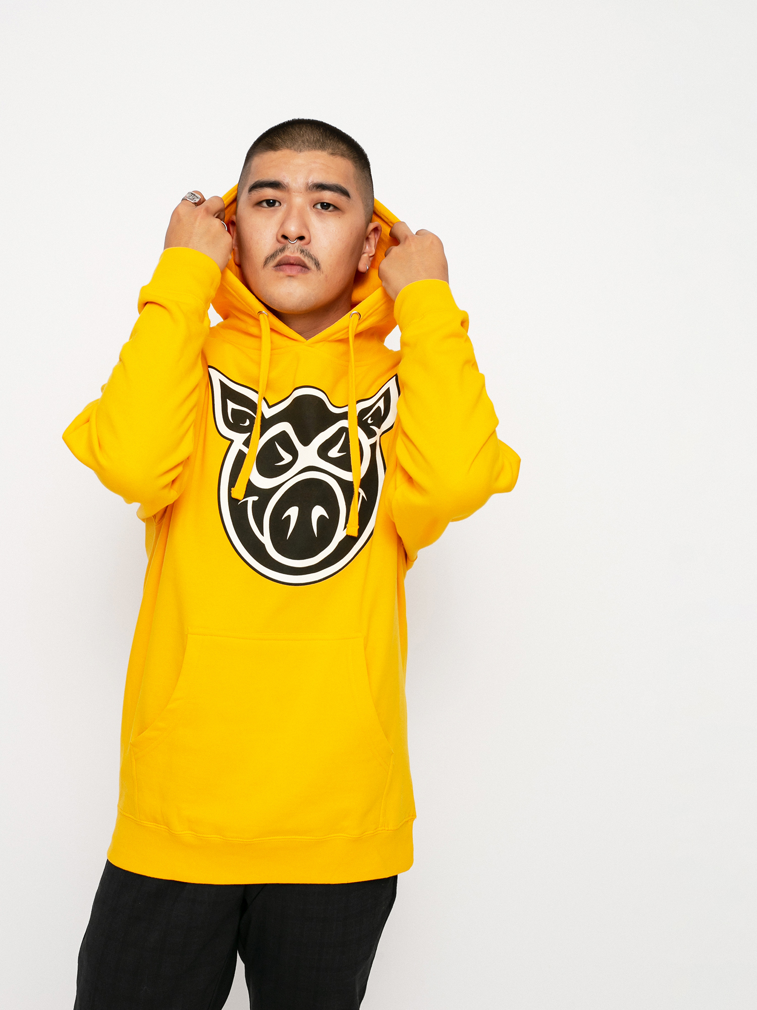 Bluza z kapturem Pig Head HD (gold)