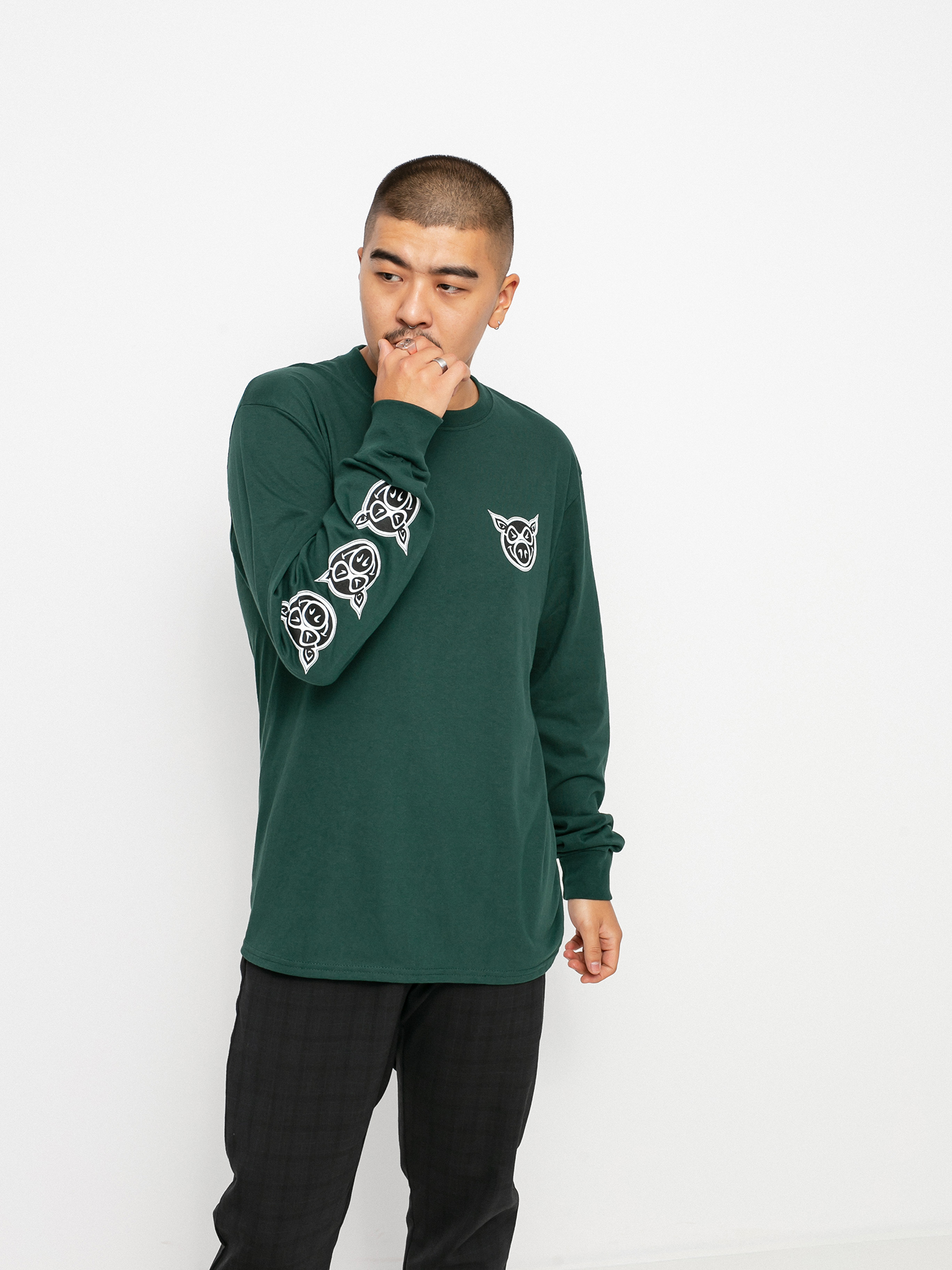 Longsleeve Pig Multi Pig (forest)