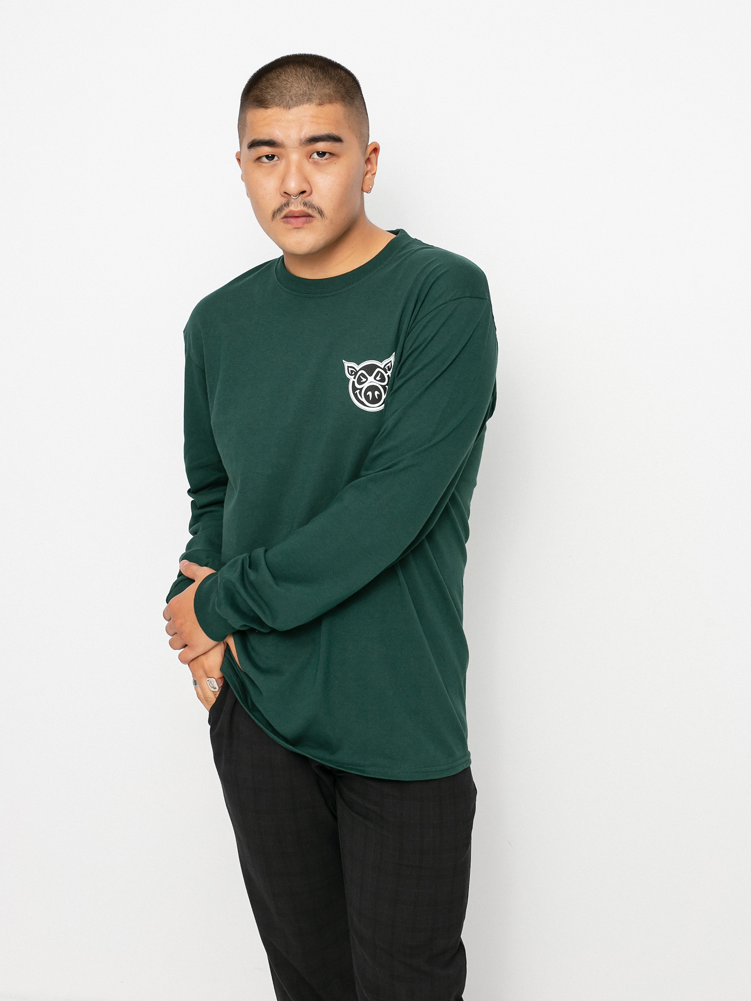 Longsleeve Pig Multi Pig (forest)