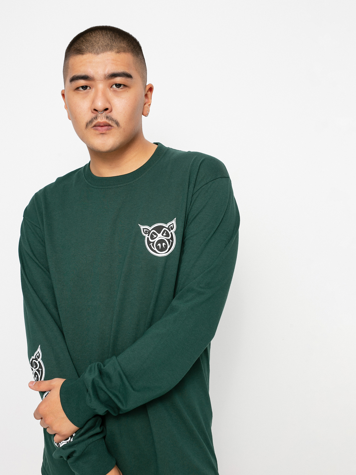 Longsleeve Pig Multi Pig (forest)