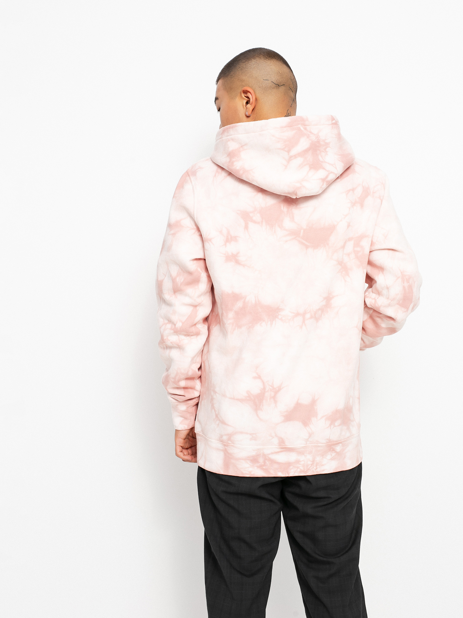 Bluza z kapturem HUF Broadcast Tiedye HD (coral)
