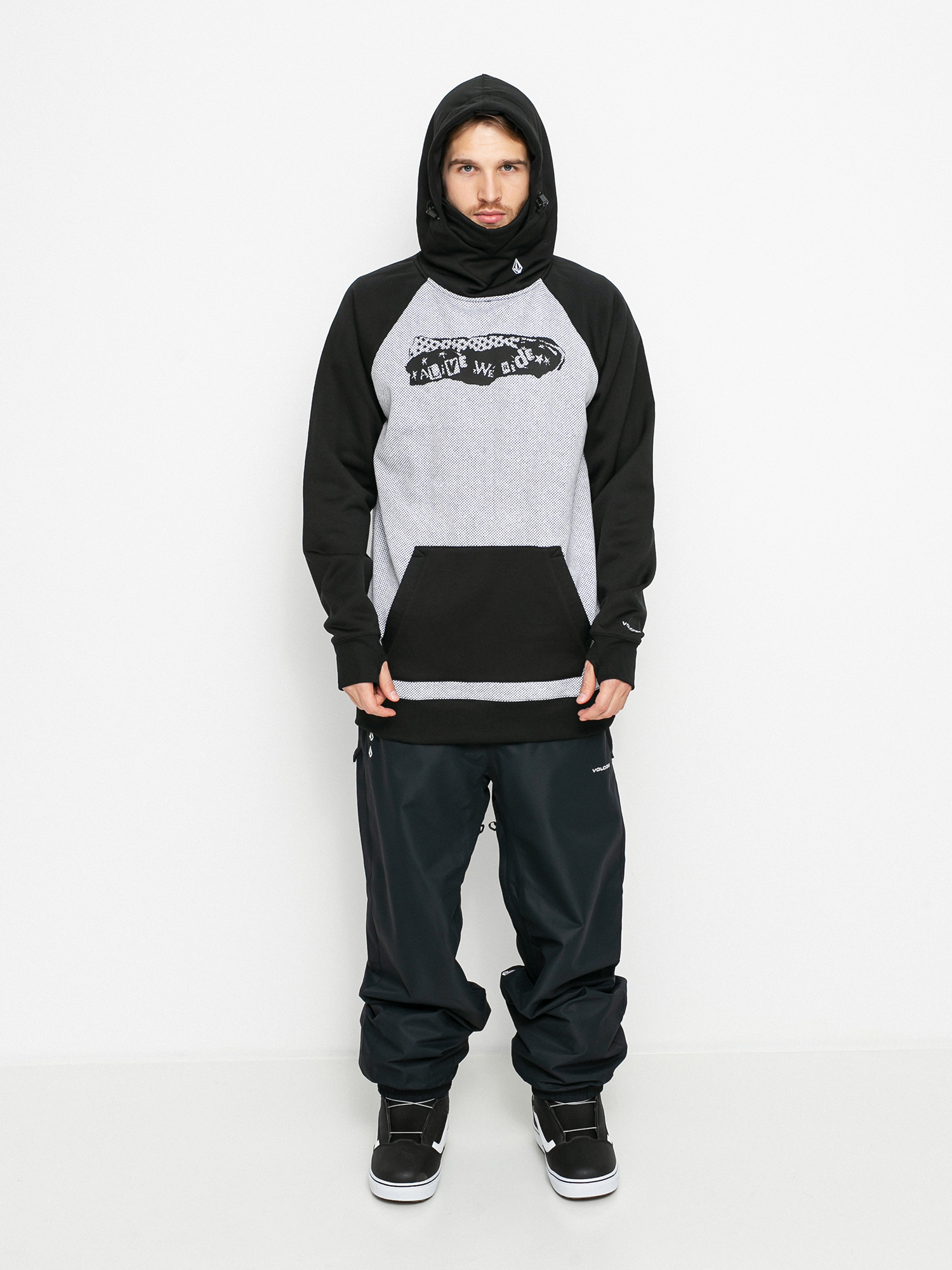 Bluza z kapturem Volcom Hydro Riding HD (white combo)