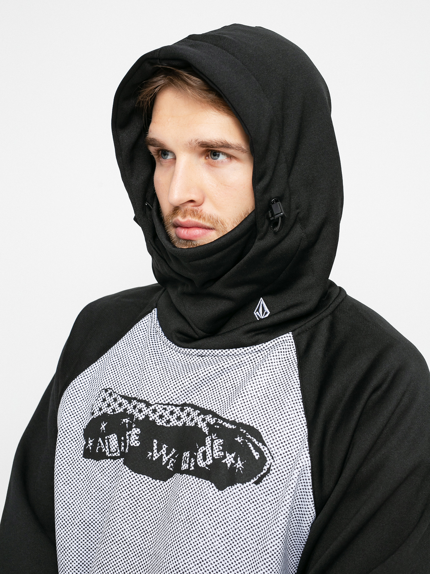 Bluza z kapturem Volcom Hydro Riding HD (white combo)
