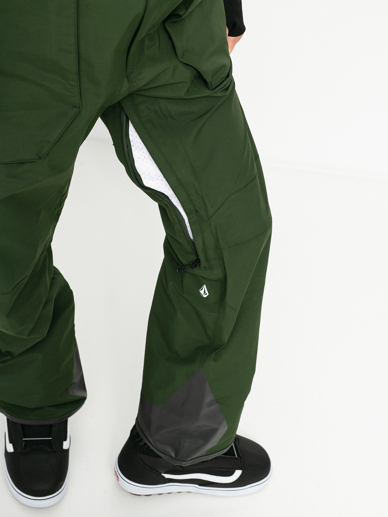 Męskie Spodnie snowboardowe Volcom Rain Gore Bib Overall (saturated green)