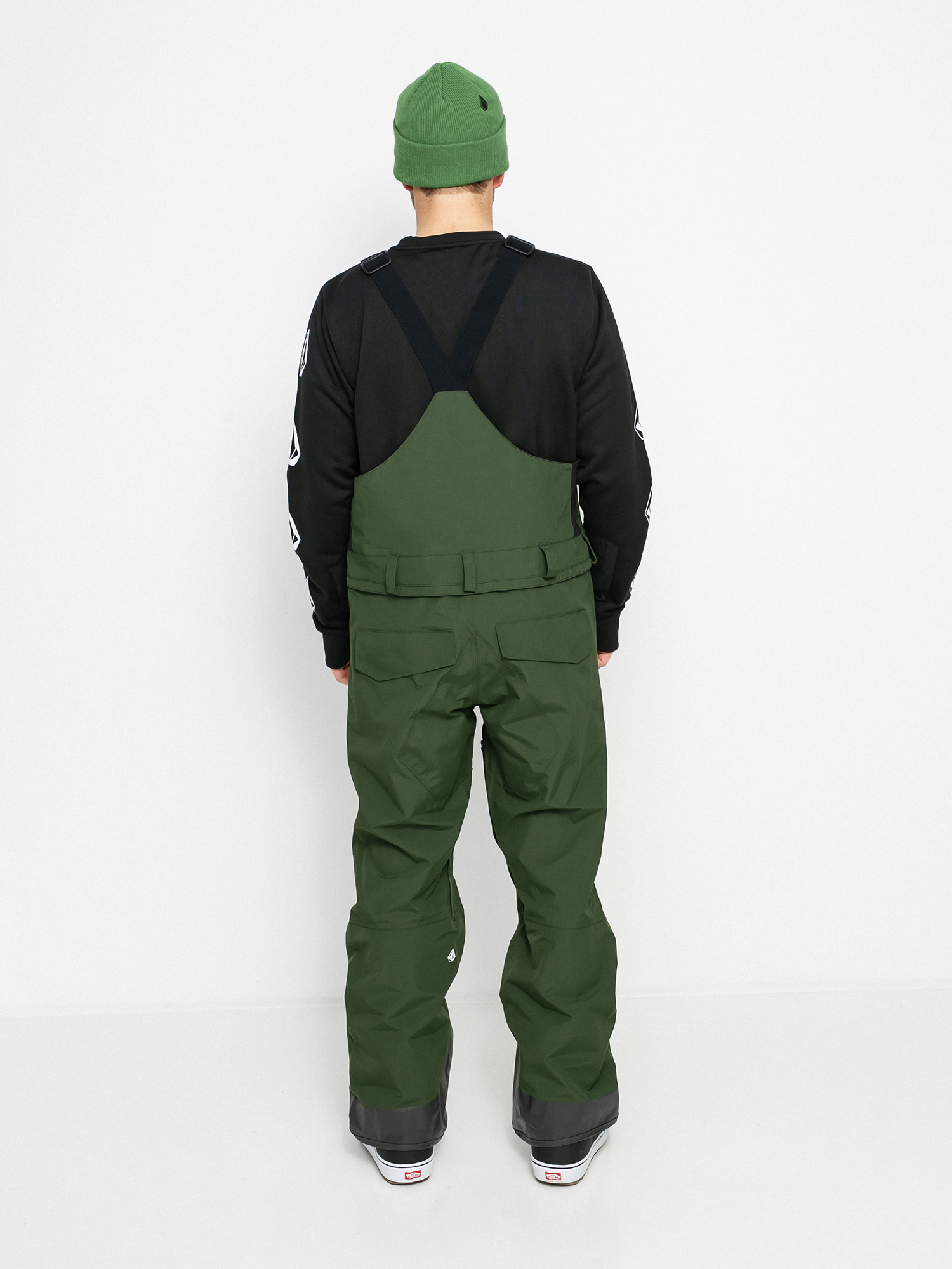 Męskie Spodnie snowboardowe Volcom Rain Gore Bib Overall (saturated green)