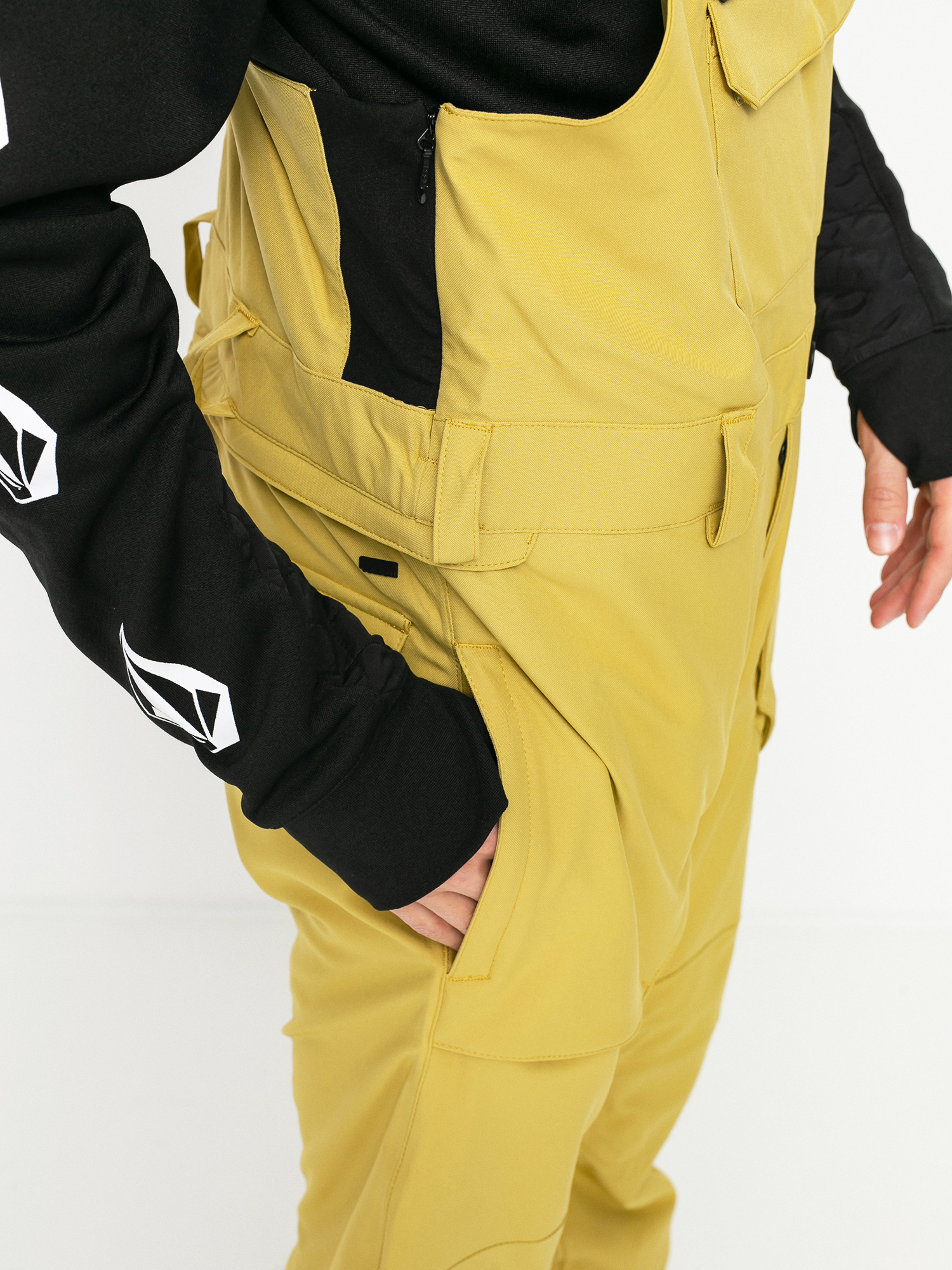 Męskie Spodnie snowboardowe Volcom Roan Bib Overall (gold)